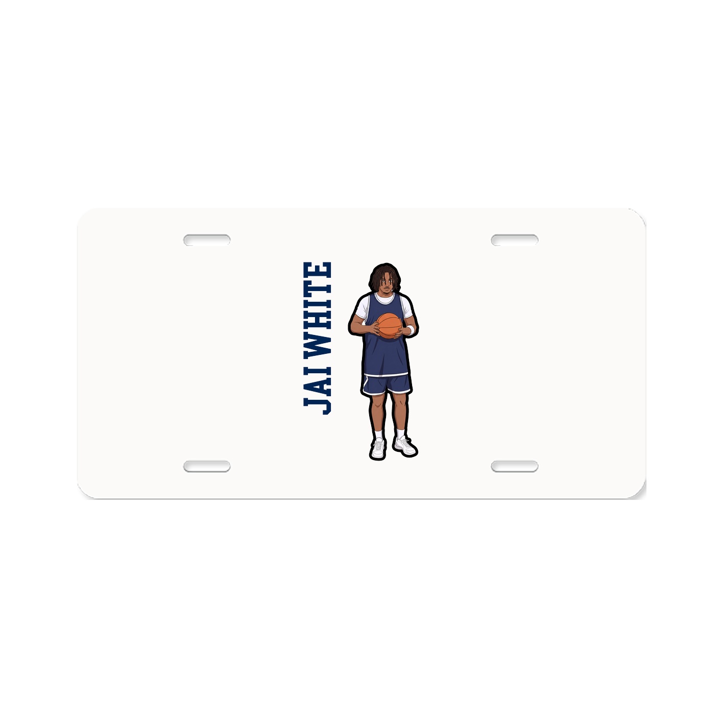 License Plate — Name Vertical in Classic