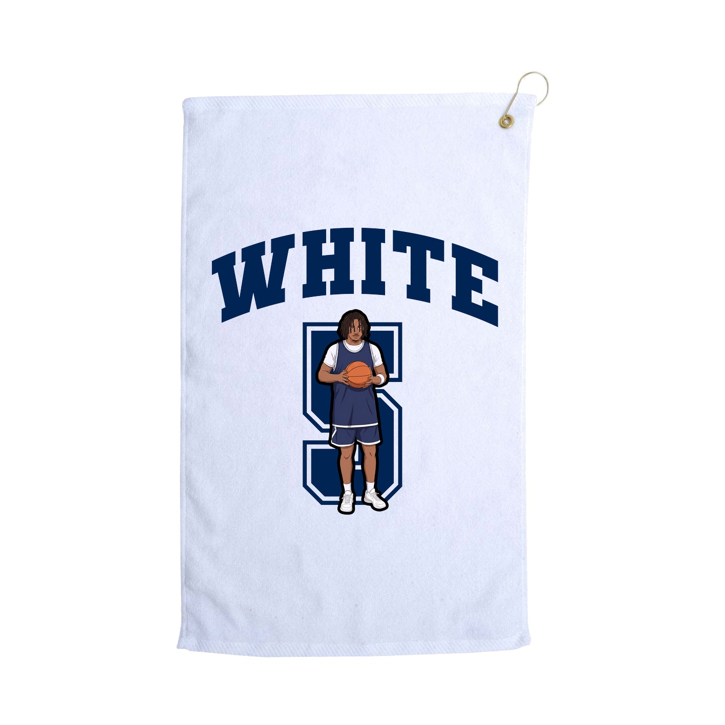 Golf Towel — Number in White