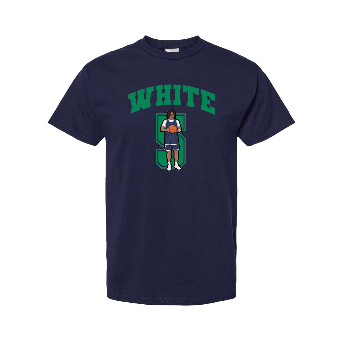 Youth Tee — Number in Navy
