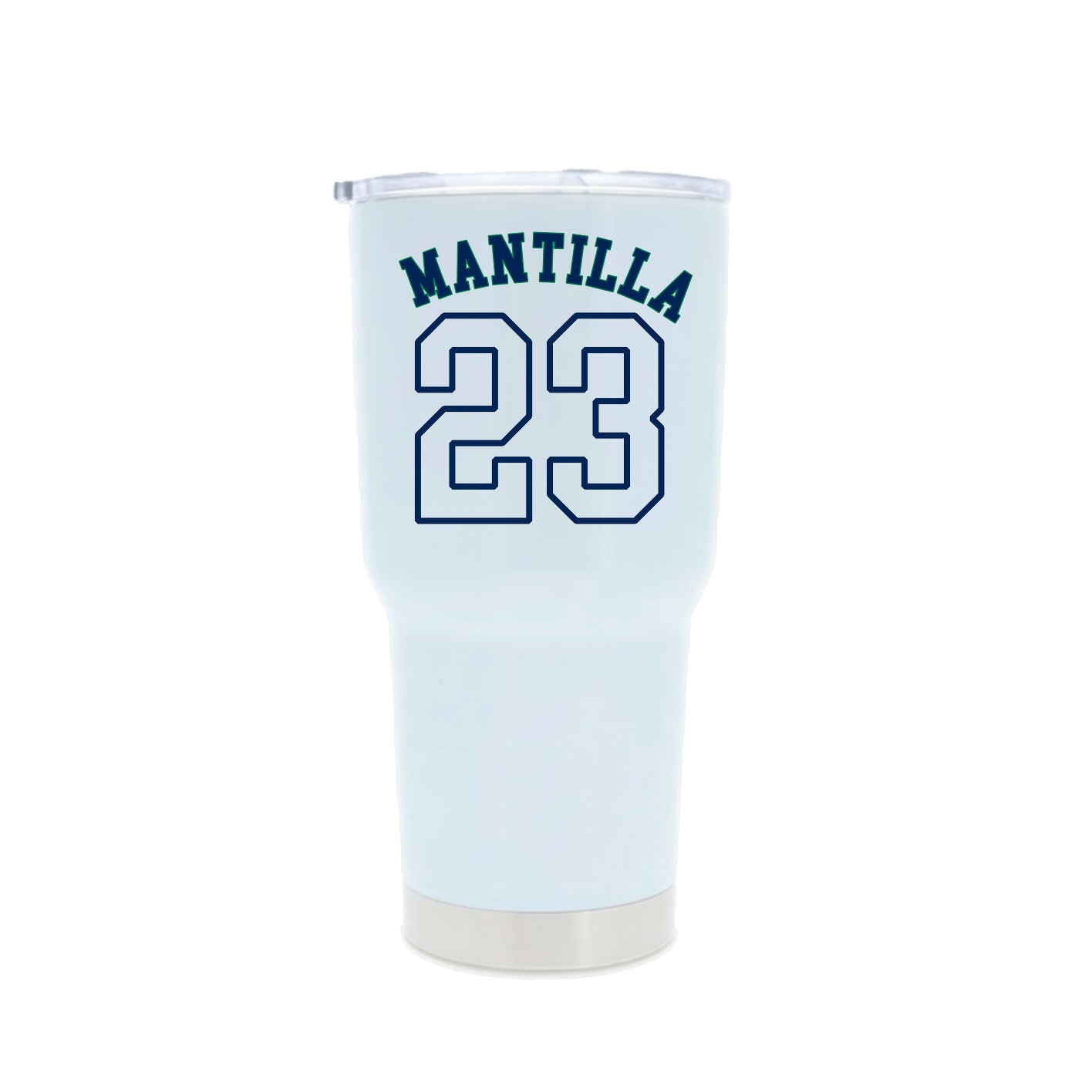 30oz Stainless Steel Tumbler — Shirsey Arch in White