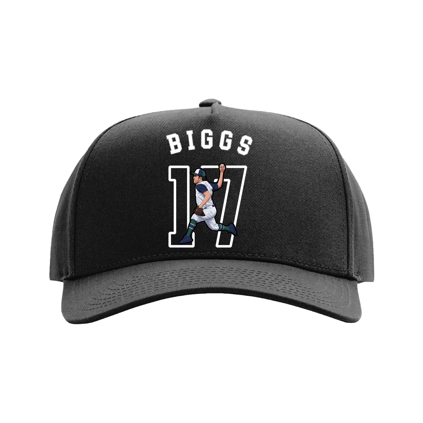 Full Fabric Five-Panel Champ Cap — Shirsey Arch in Black
