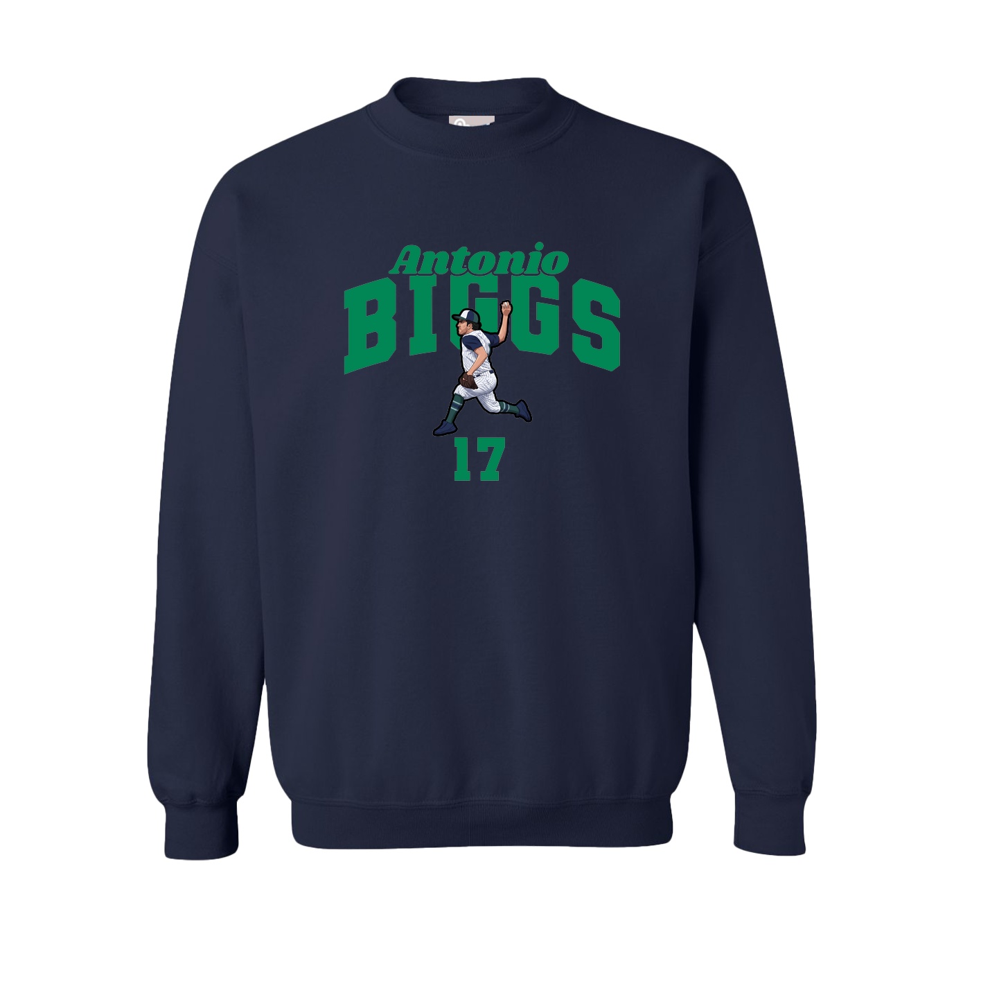 Fleece Crew — Signature Arch in Navy