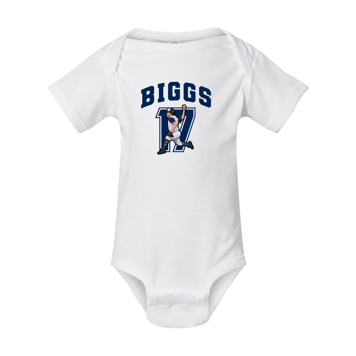 Baby Onesie — Number in White