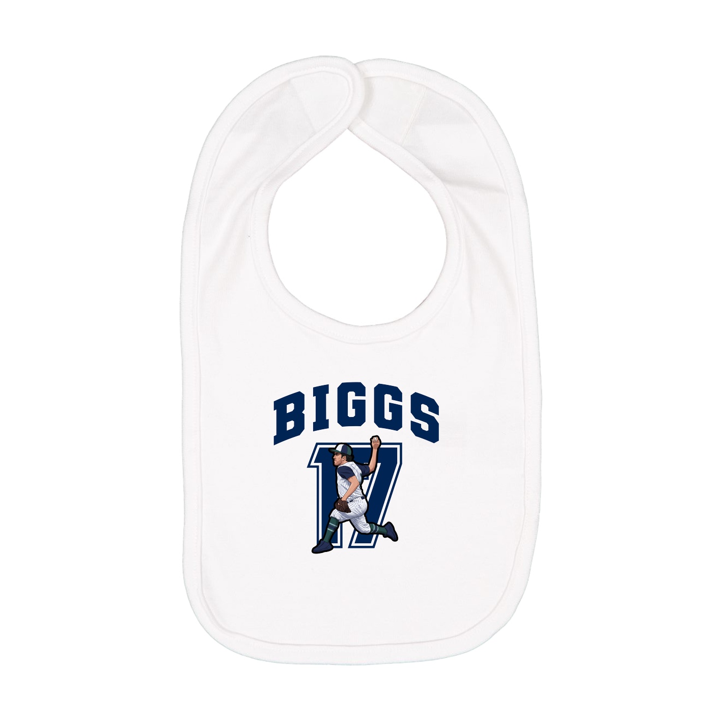 Infant Bib — Number in White