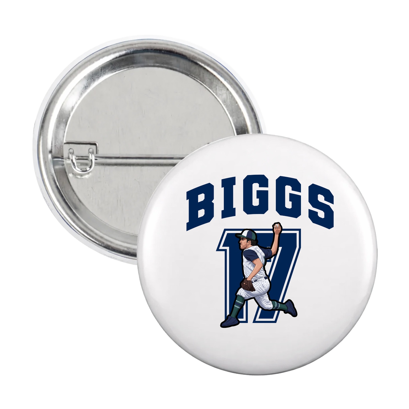 Game Day Button — Number in White