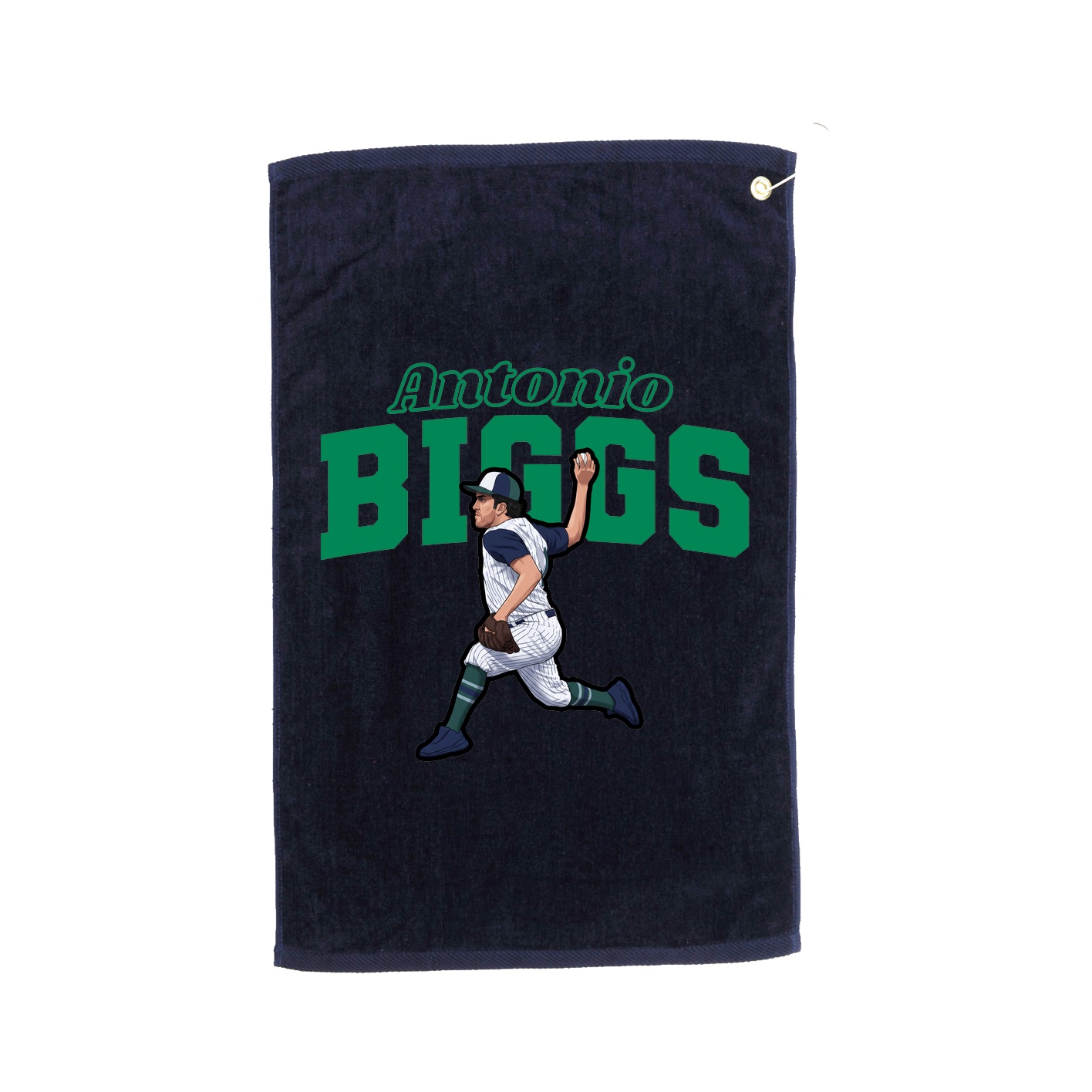Golf Towel — Name Arch in Navy