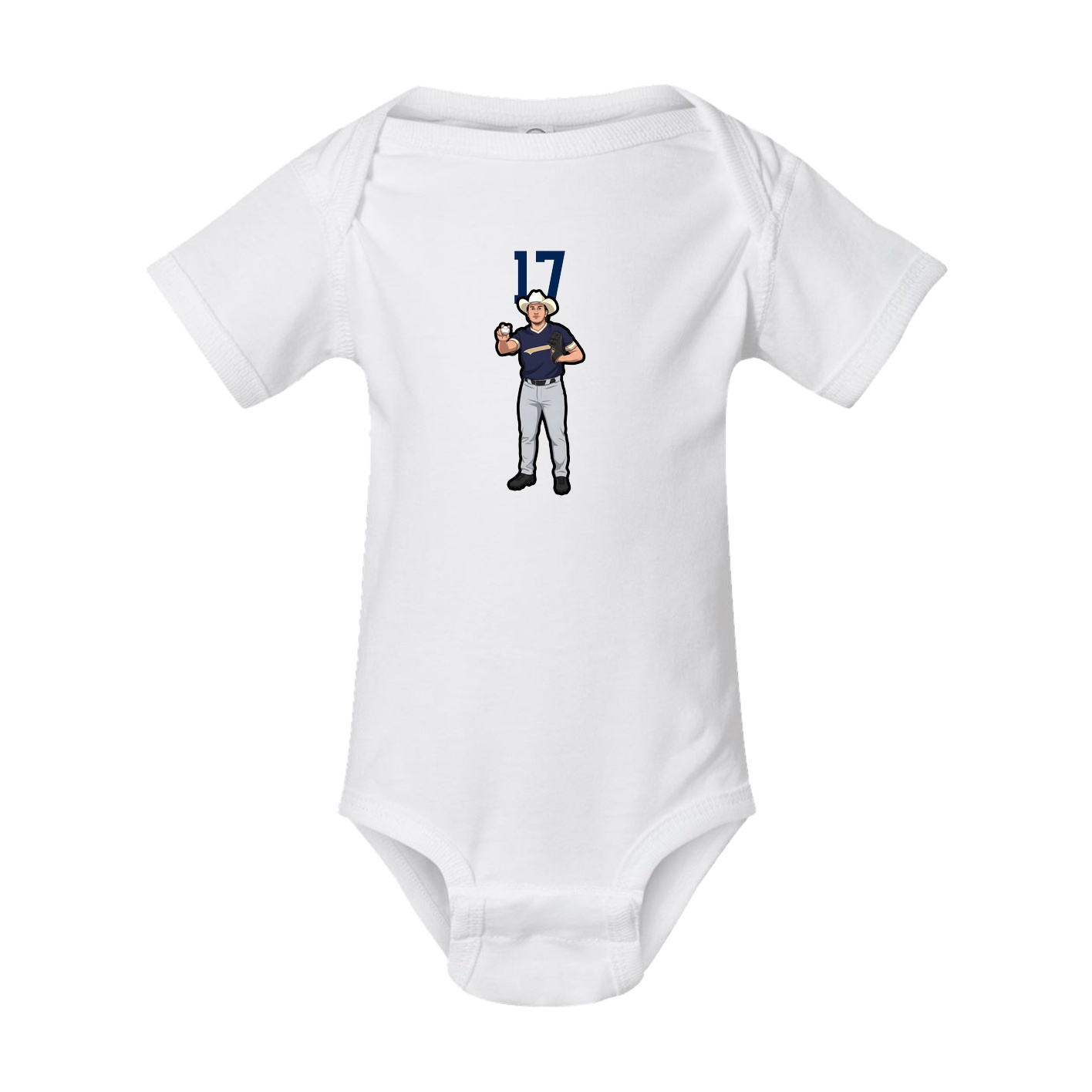 Baby Onesie — Number Top in White