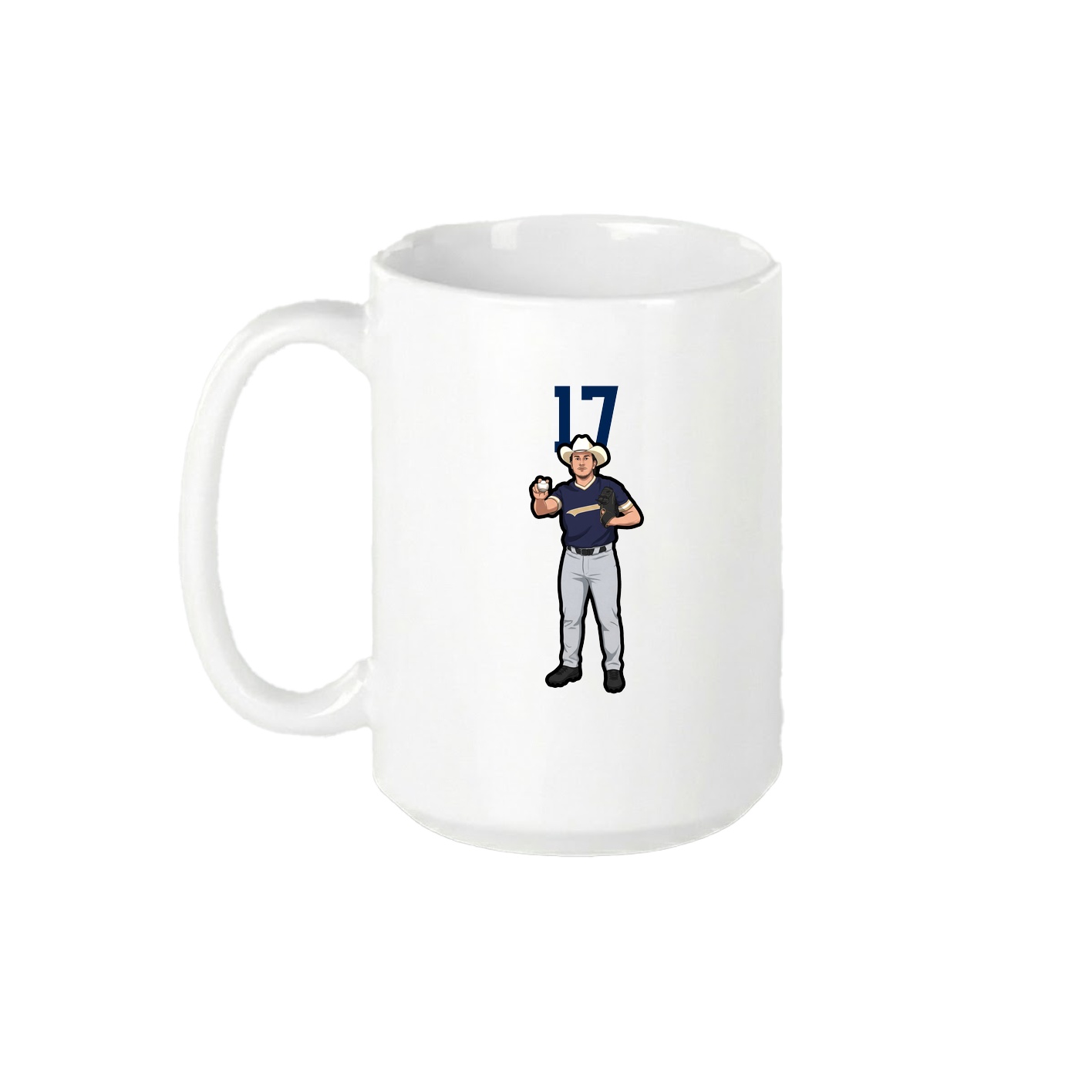 15oz Coffee Mug — Number Top in White