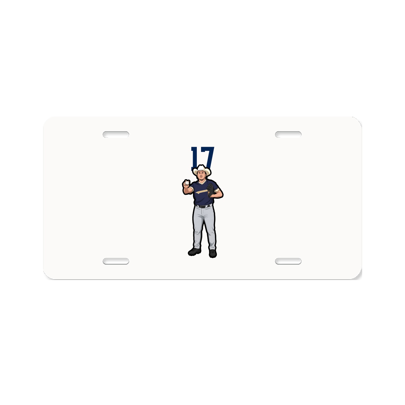 License Plate — Number Top in Classic
