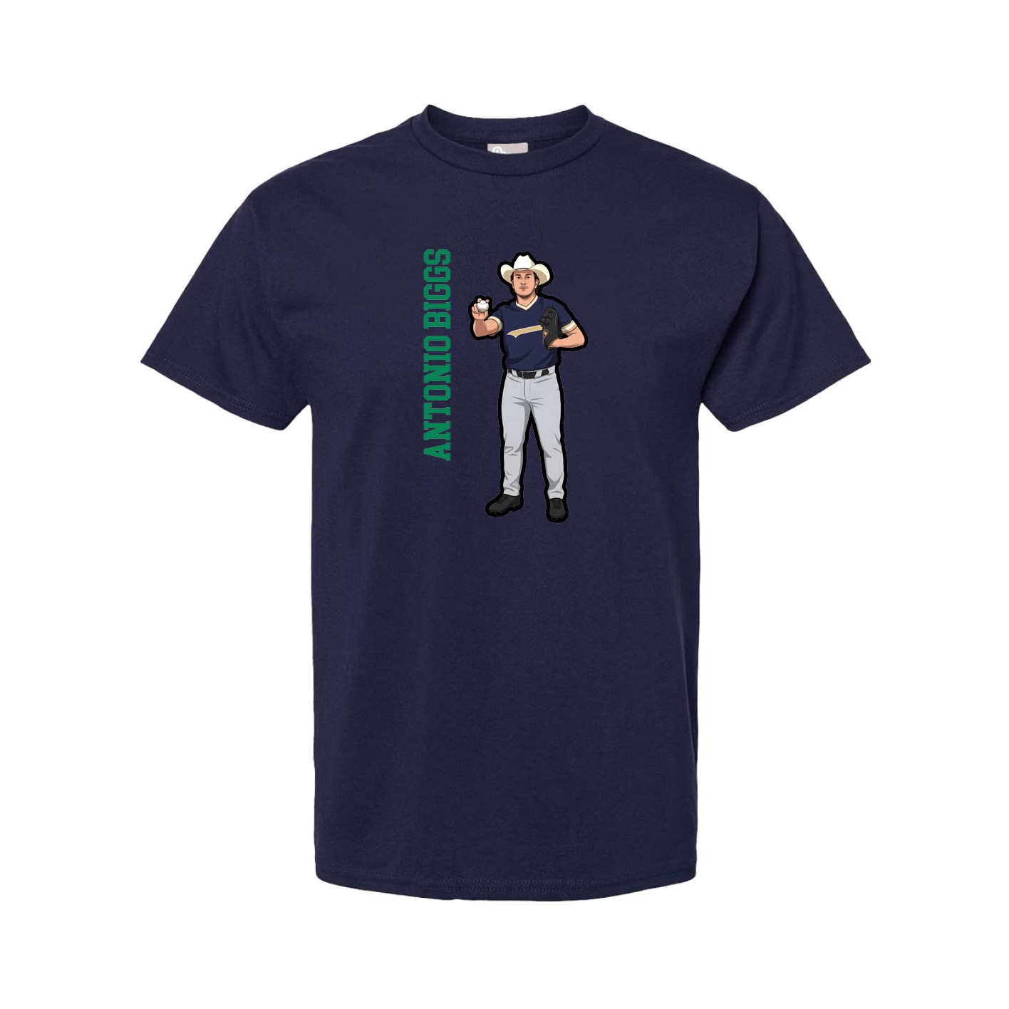Tee — Name Vertical in Navy