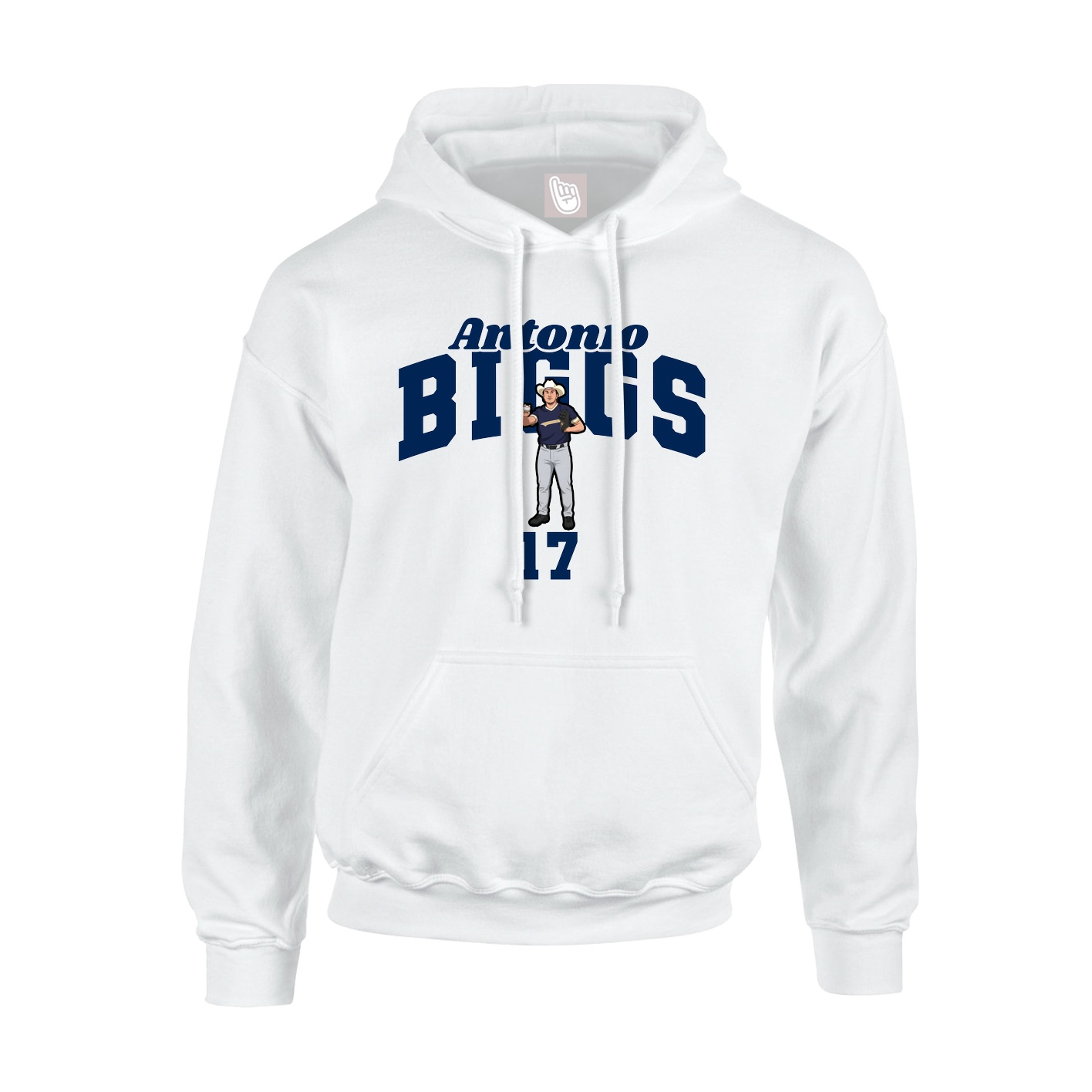 Hoodie — Signature Arch in White