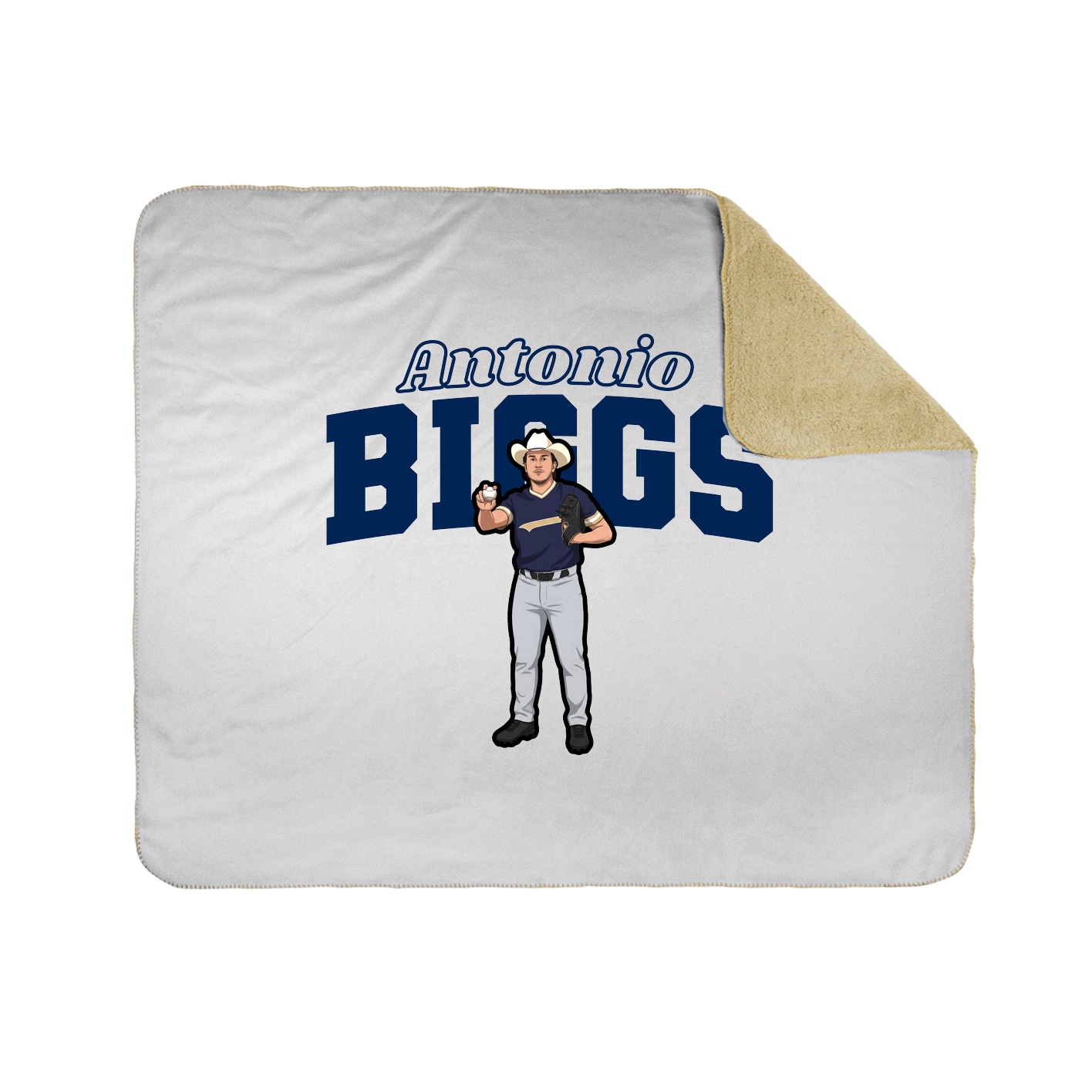 Throw Blanket — Name Arch in White