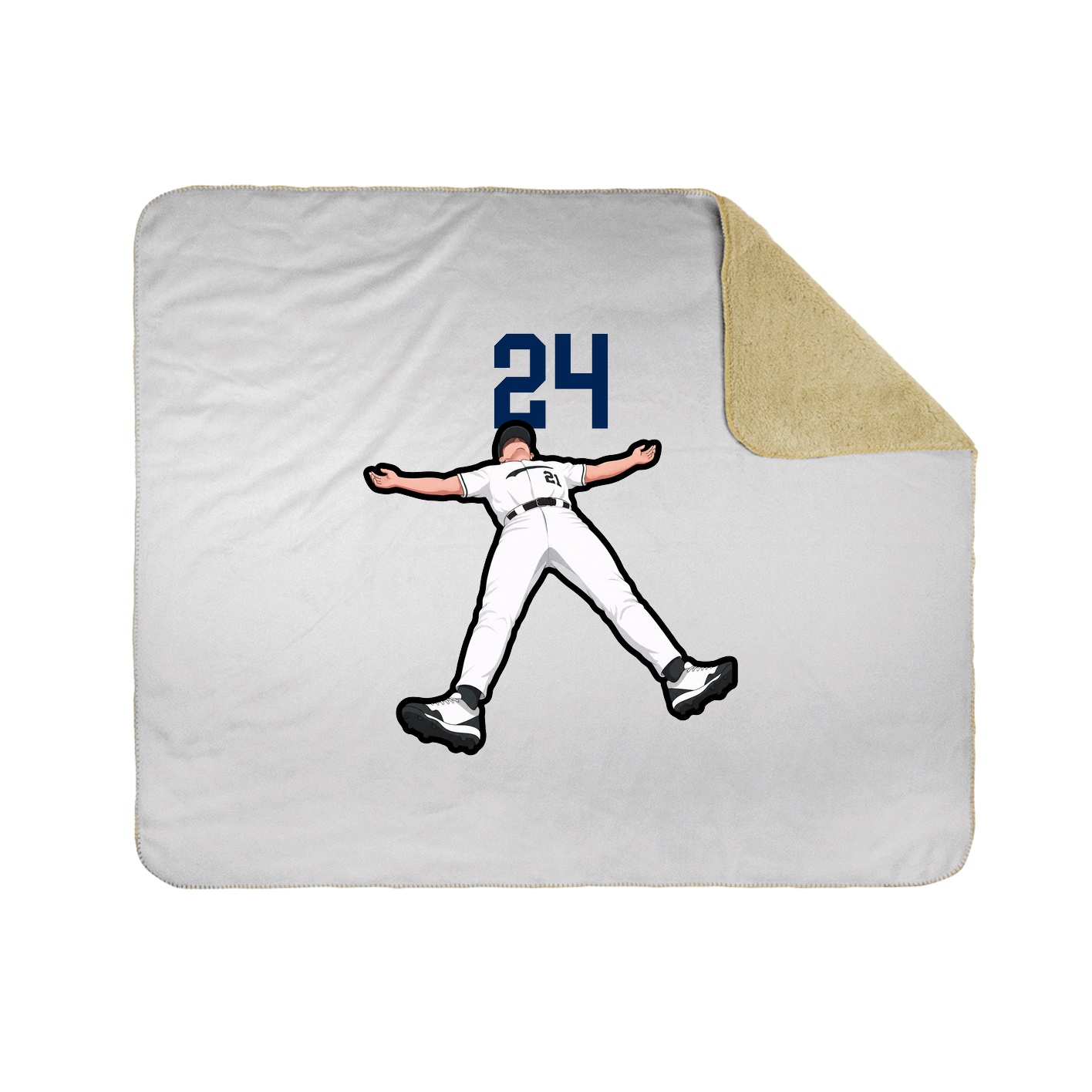 Throw Blanket — Number Top in White