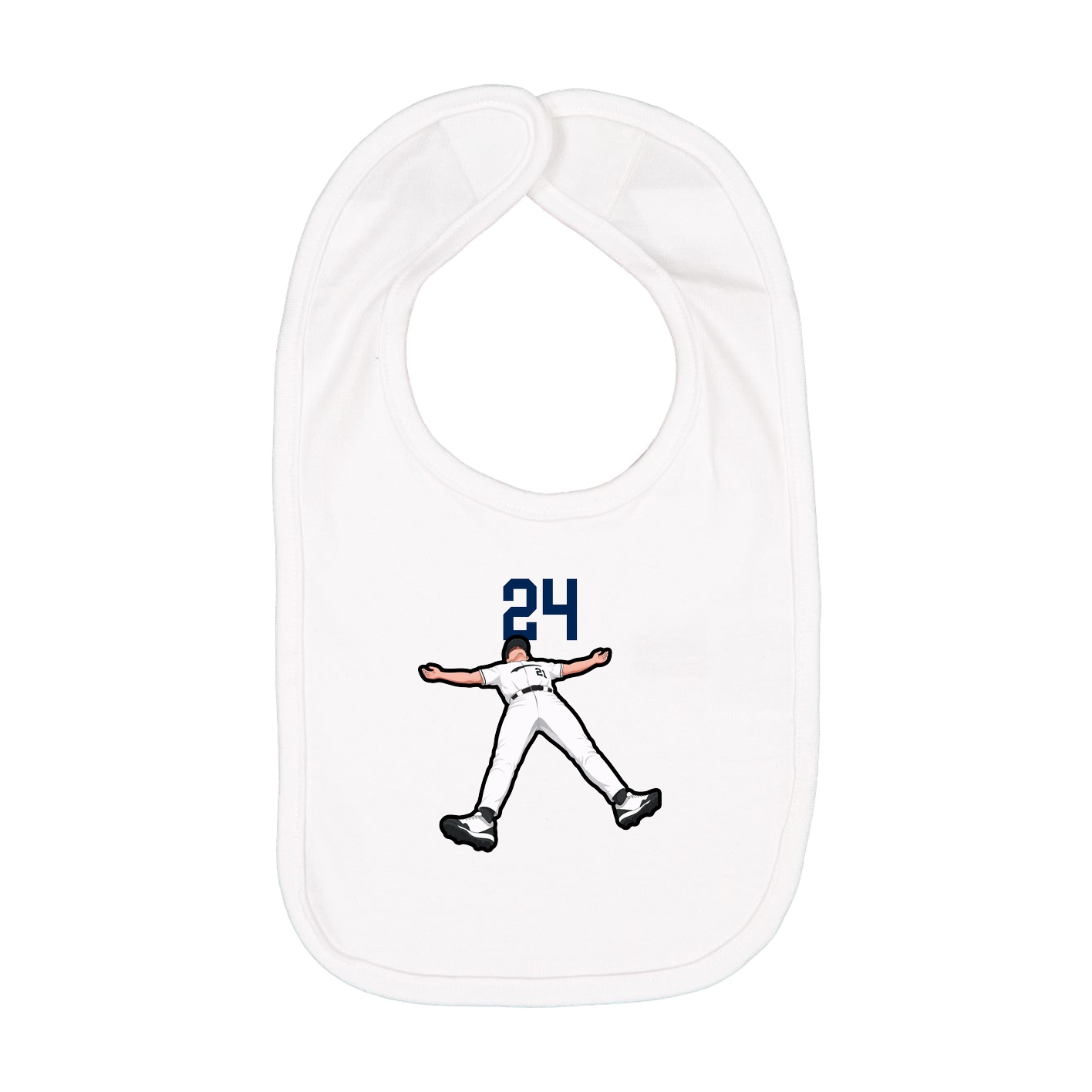 Infant Bib — Number Top in White