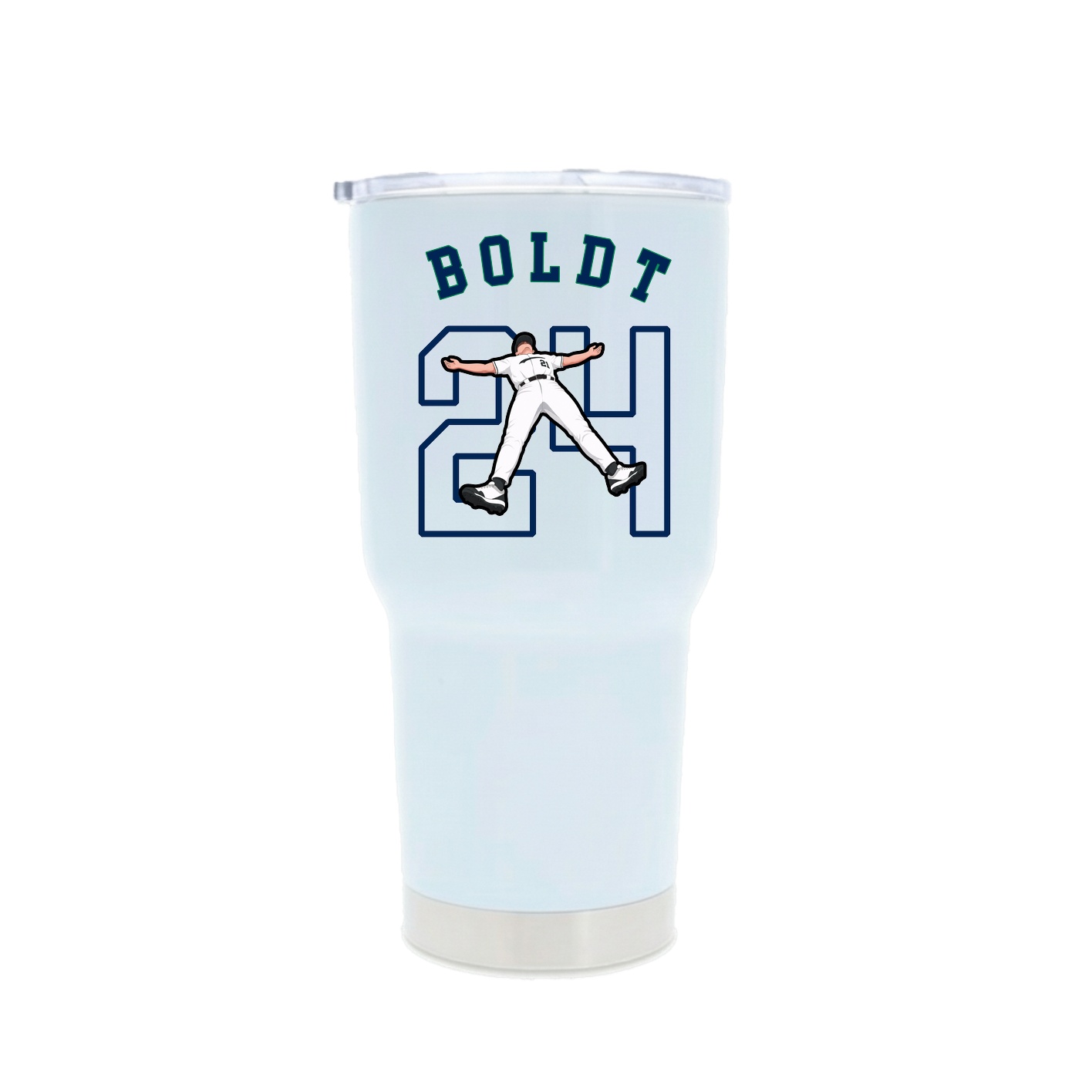 30oz Stainless Steel Tumbler — Shirsey Arch in White