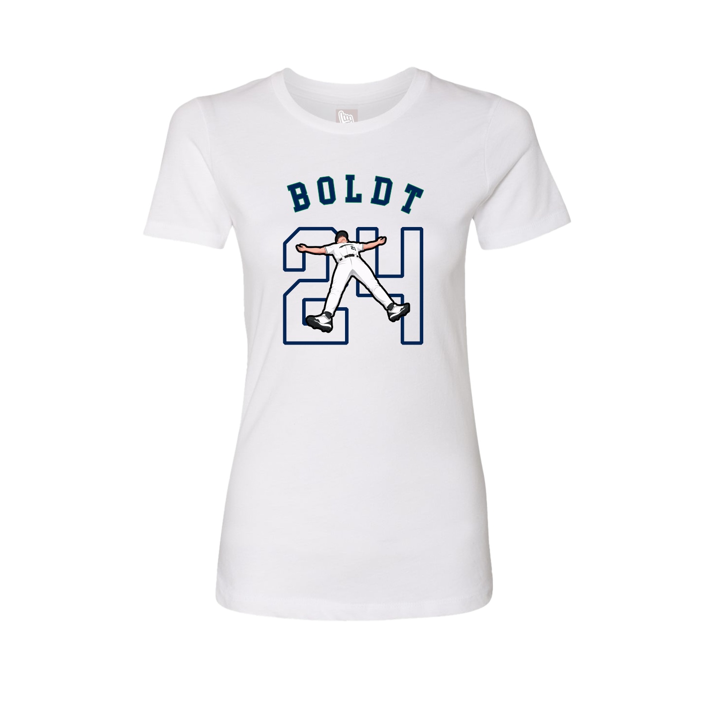 Fitted Women's Tee — Shirsey Arch in White