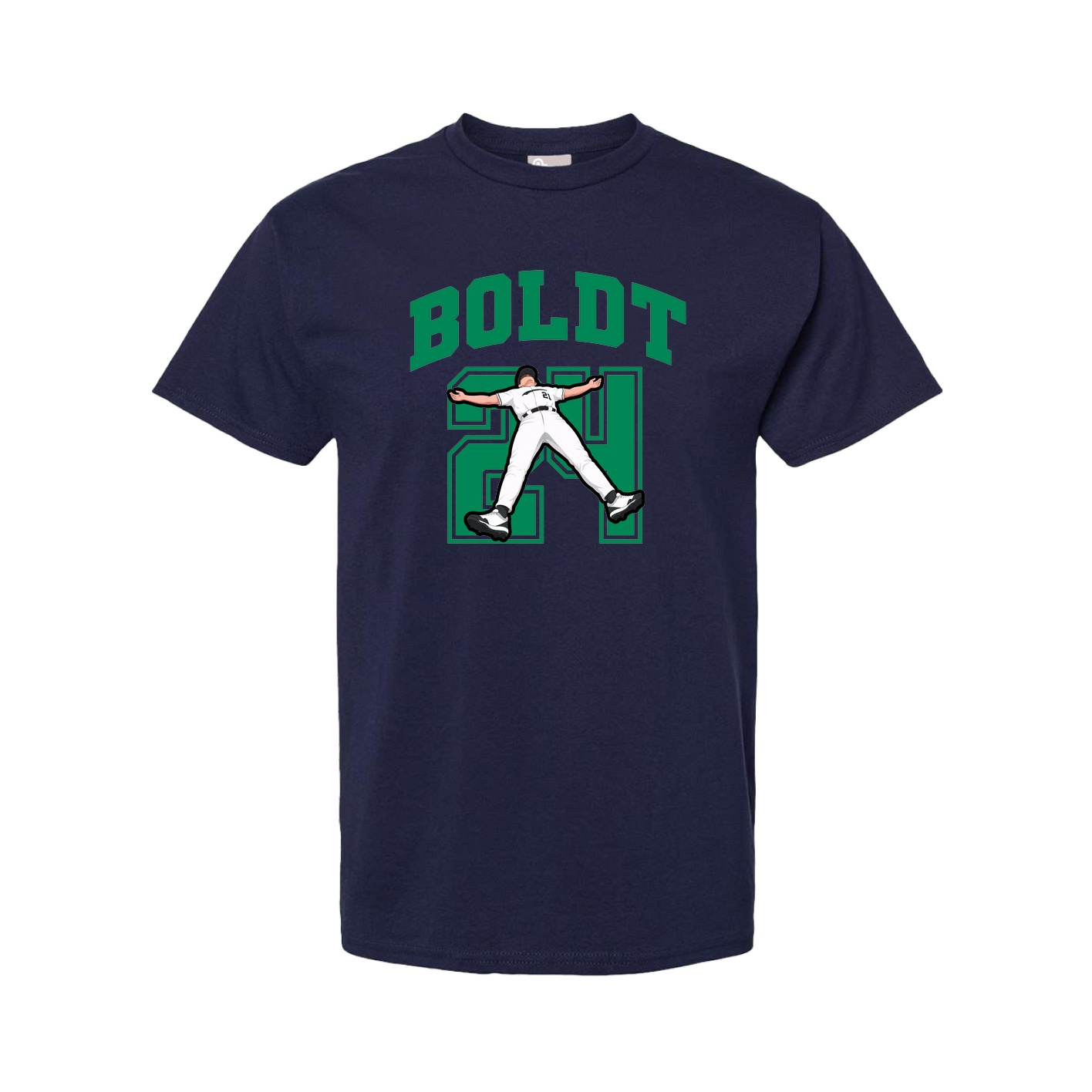 Youth Tee — Number in Navy