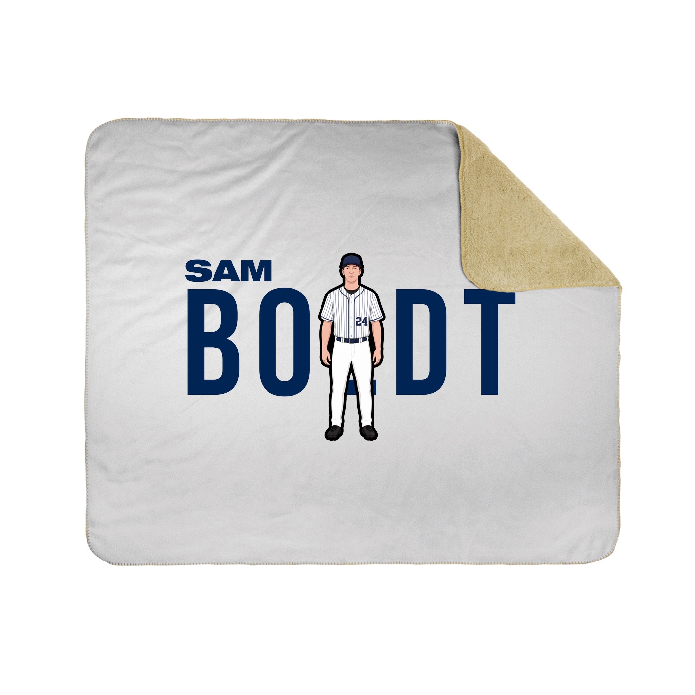 Throw Blanket — Player Name in White