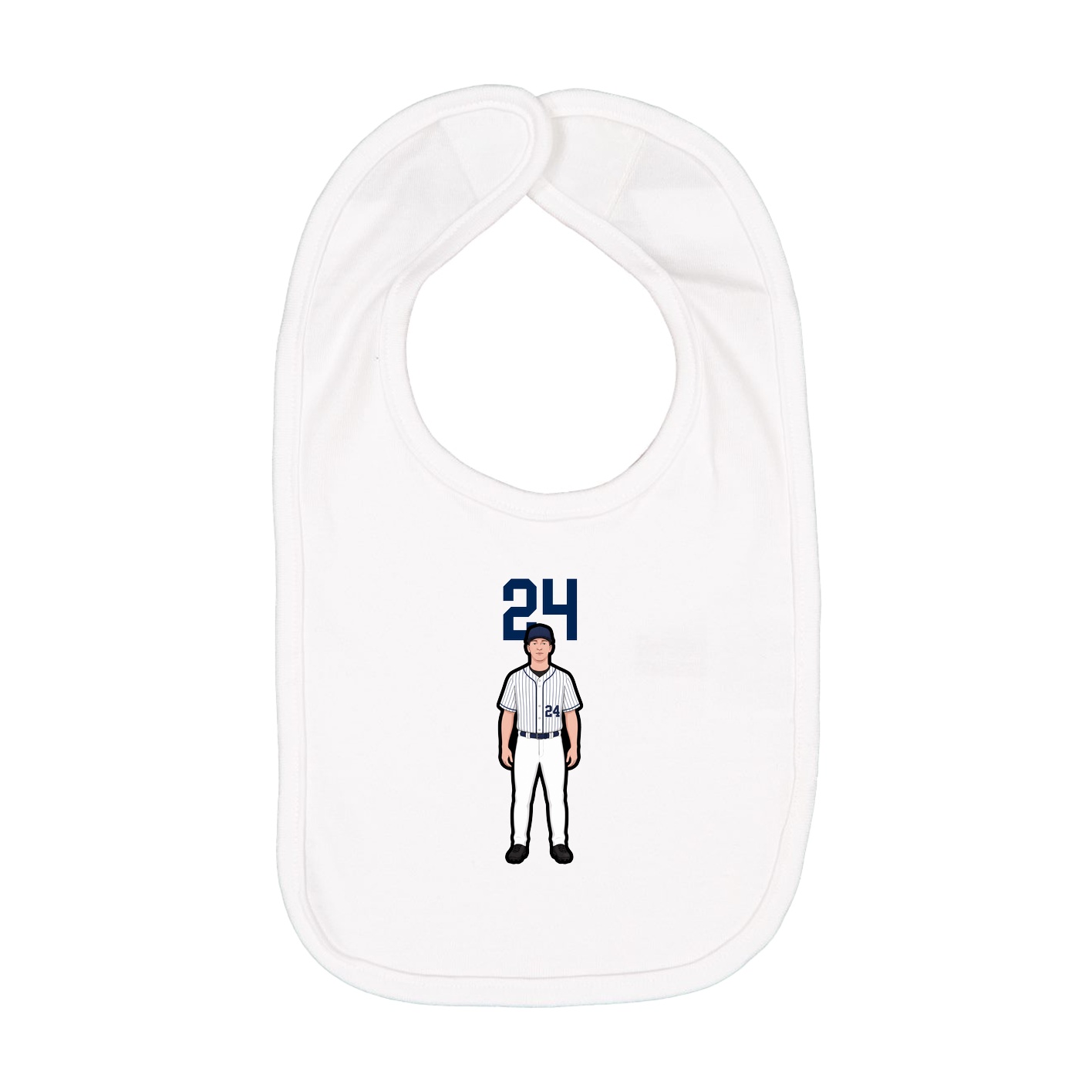 Infant Bib — Number Top in White