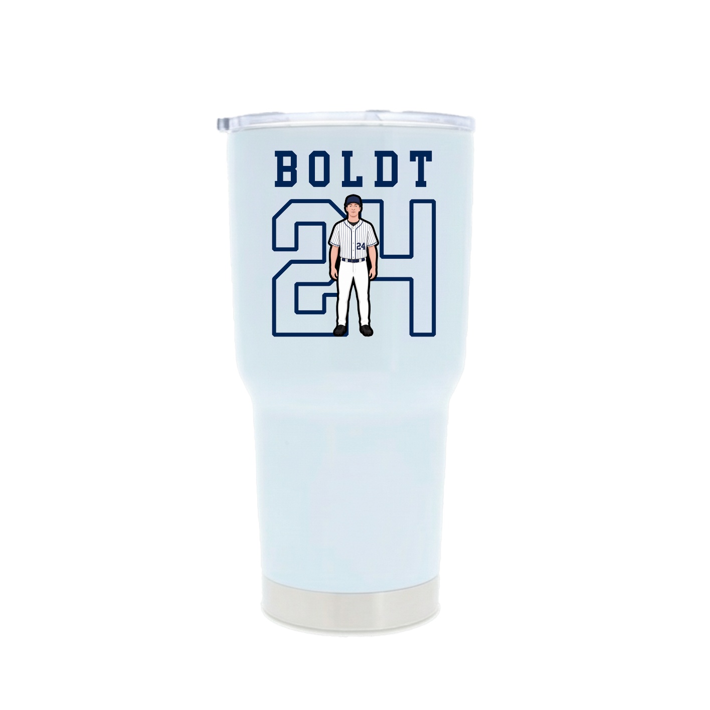 30oz Stainless Steel Tumbler — Shirsey in White