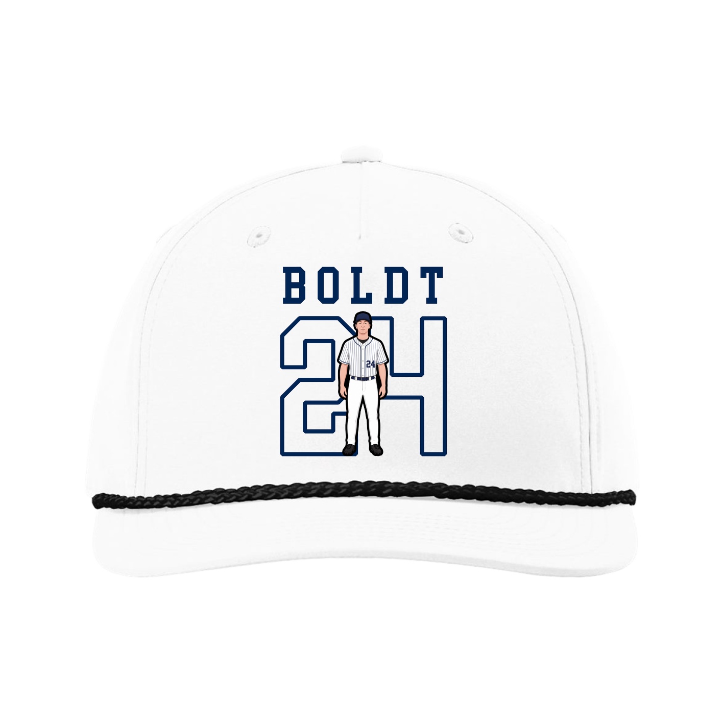Five-Panel Classic Rope Cap — Shirsey in White