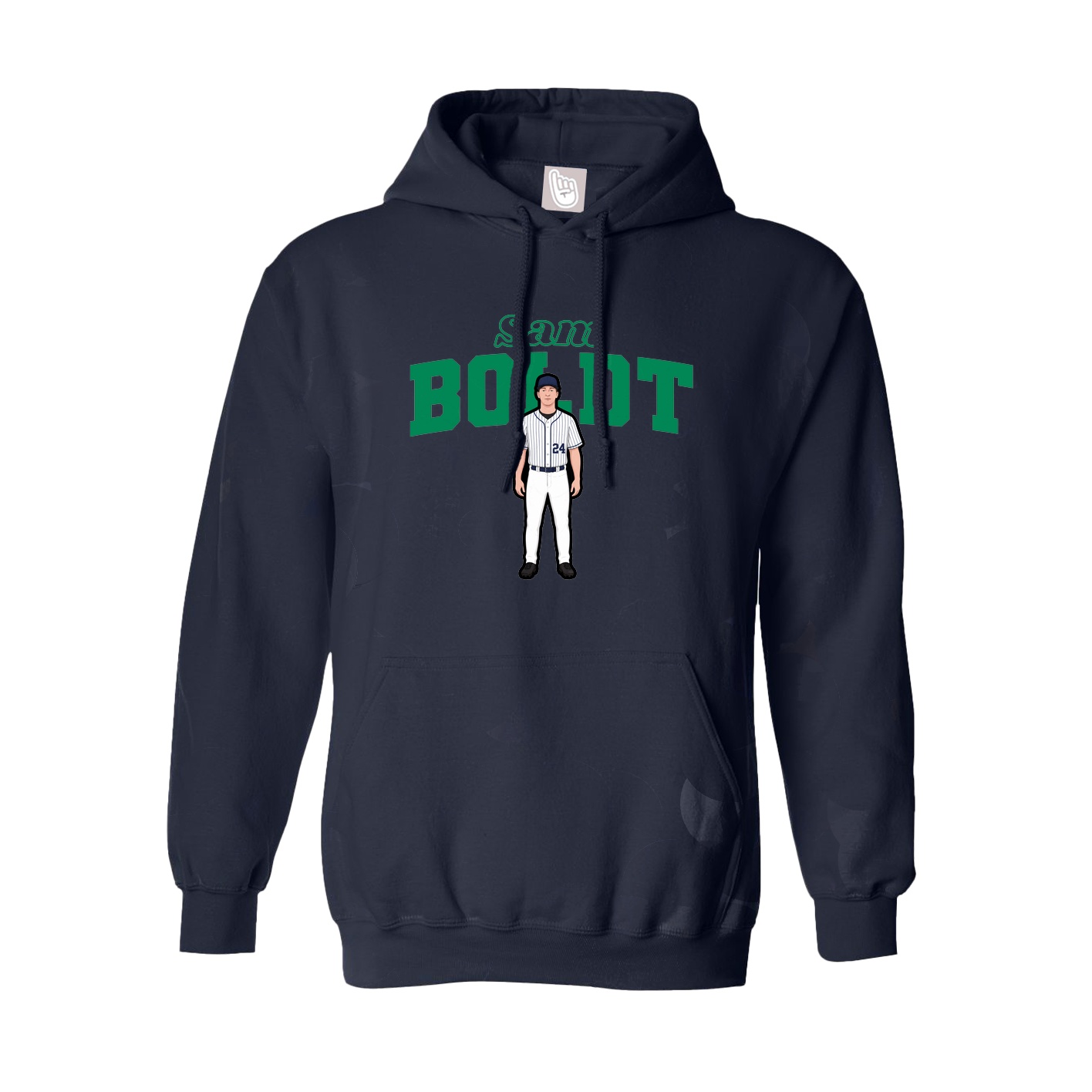 Youth Hoodie — Name Arch in Navy