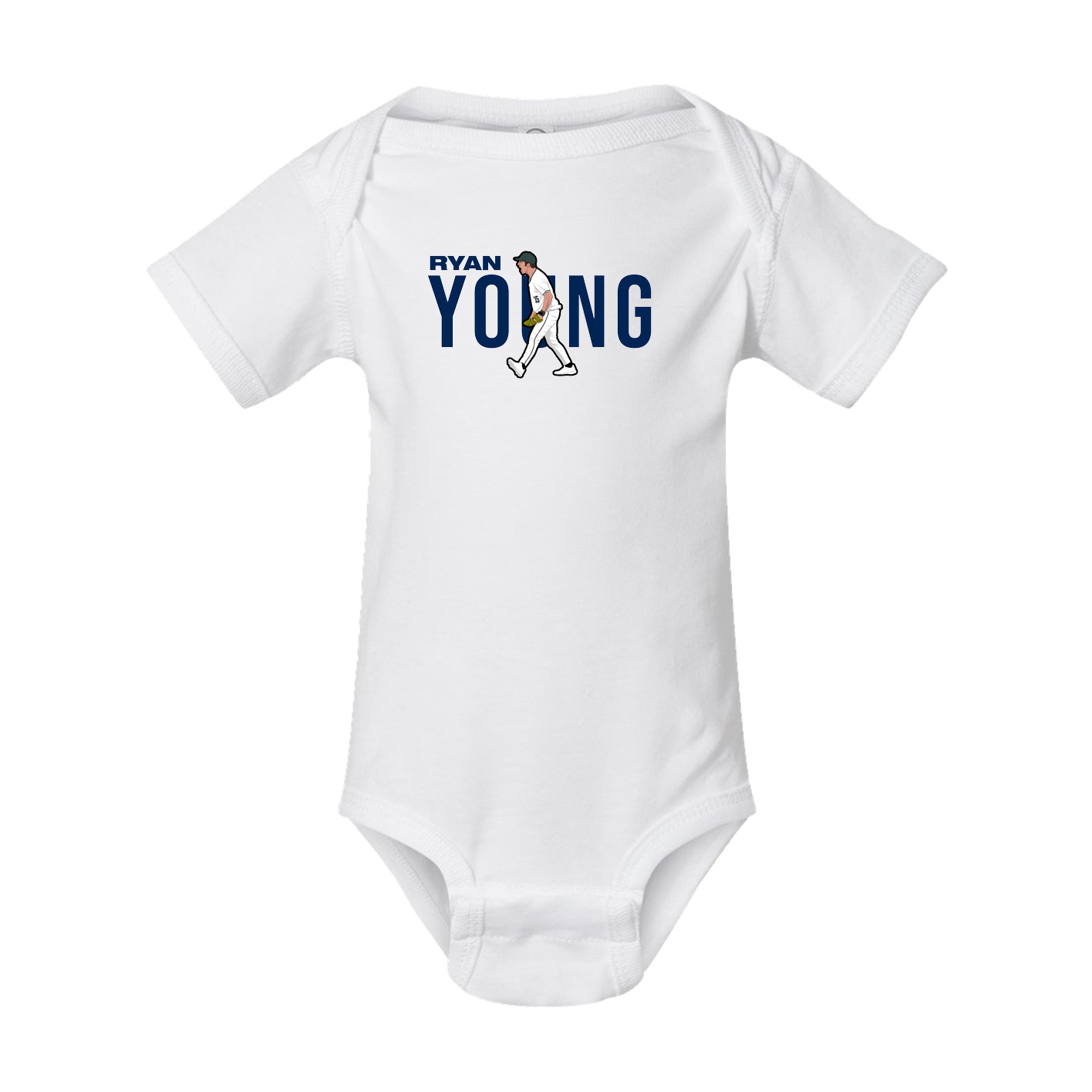 Baby Onesie — Player Name in White