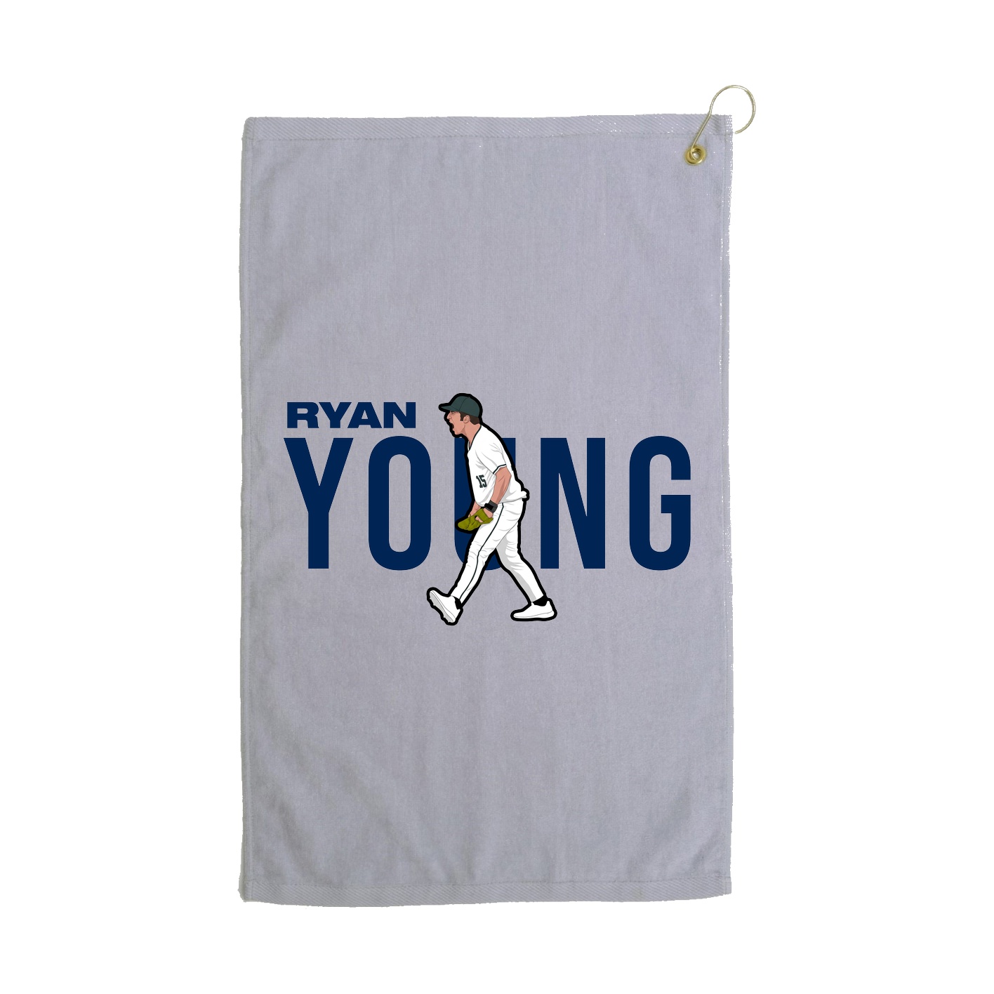 Golf Towel — Player Name in Grey