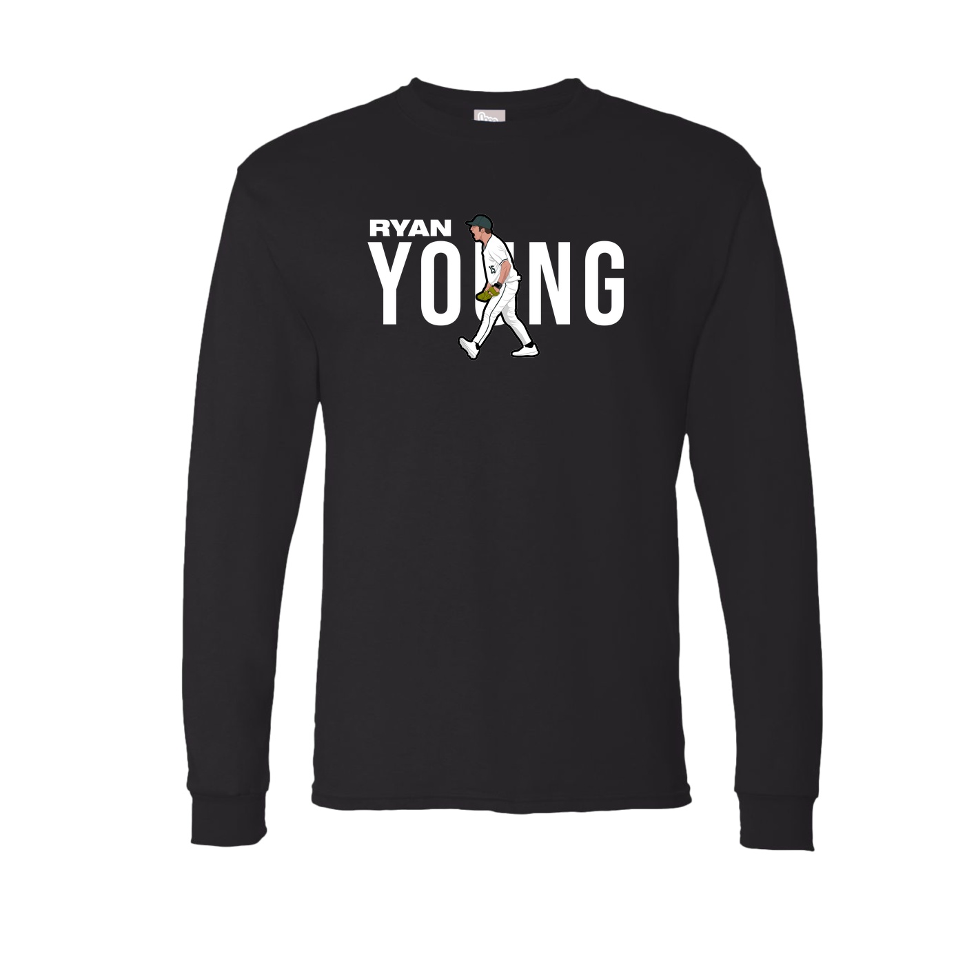 Long Sleeve Tee — Player Name in Black