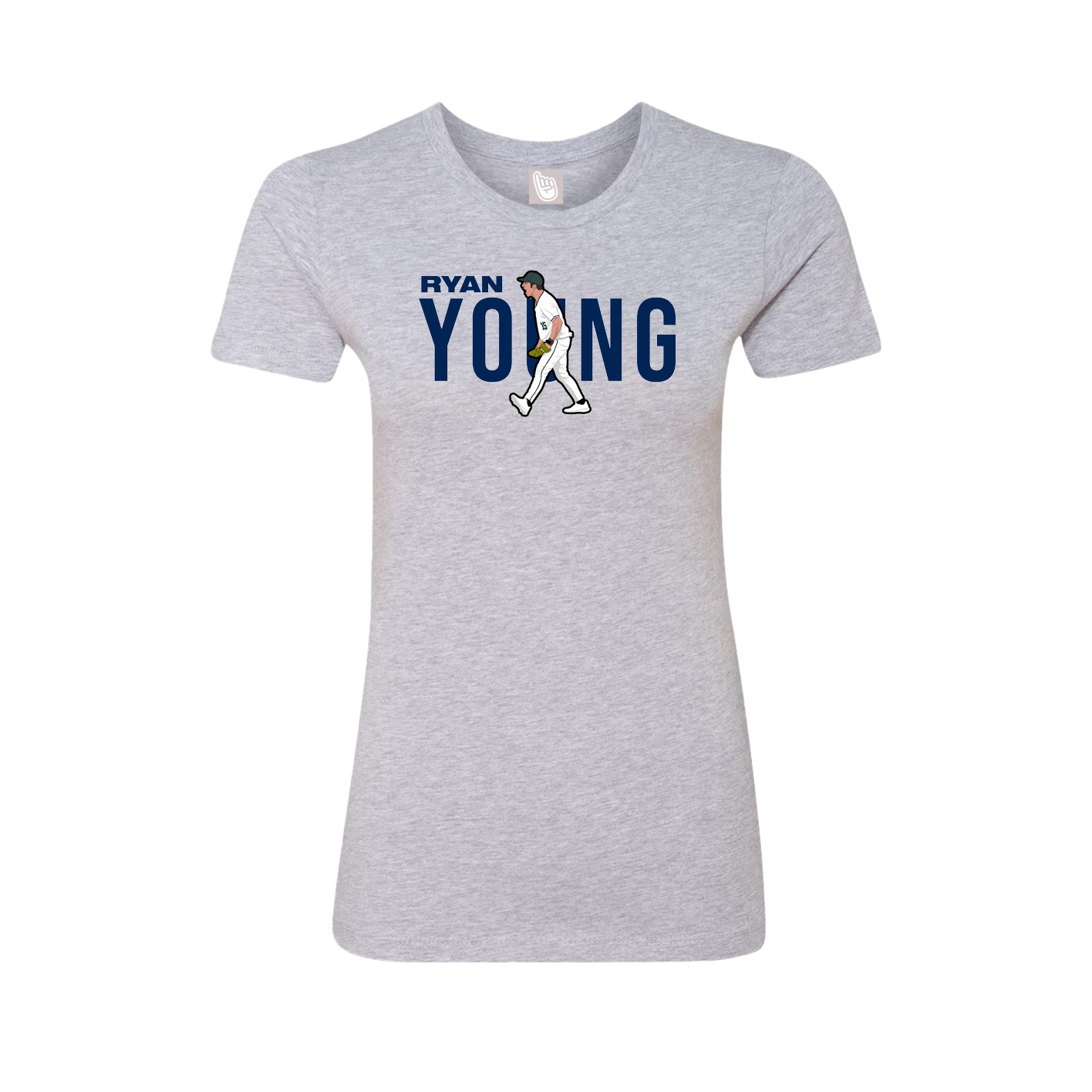 Fitted Women's Tee — Player Name in Grey