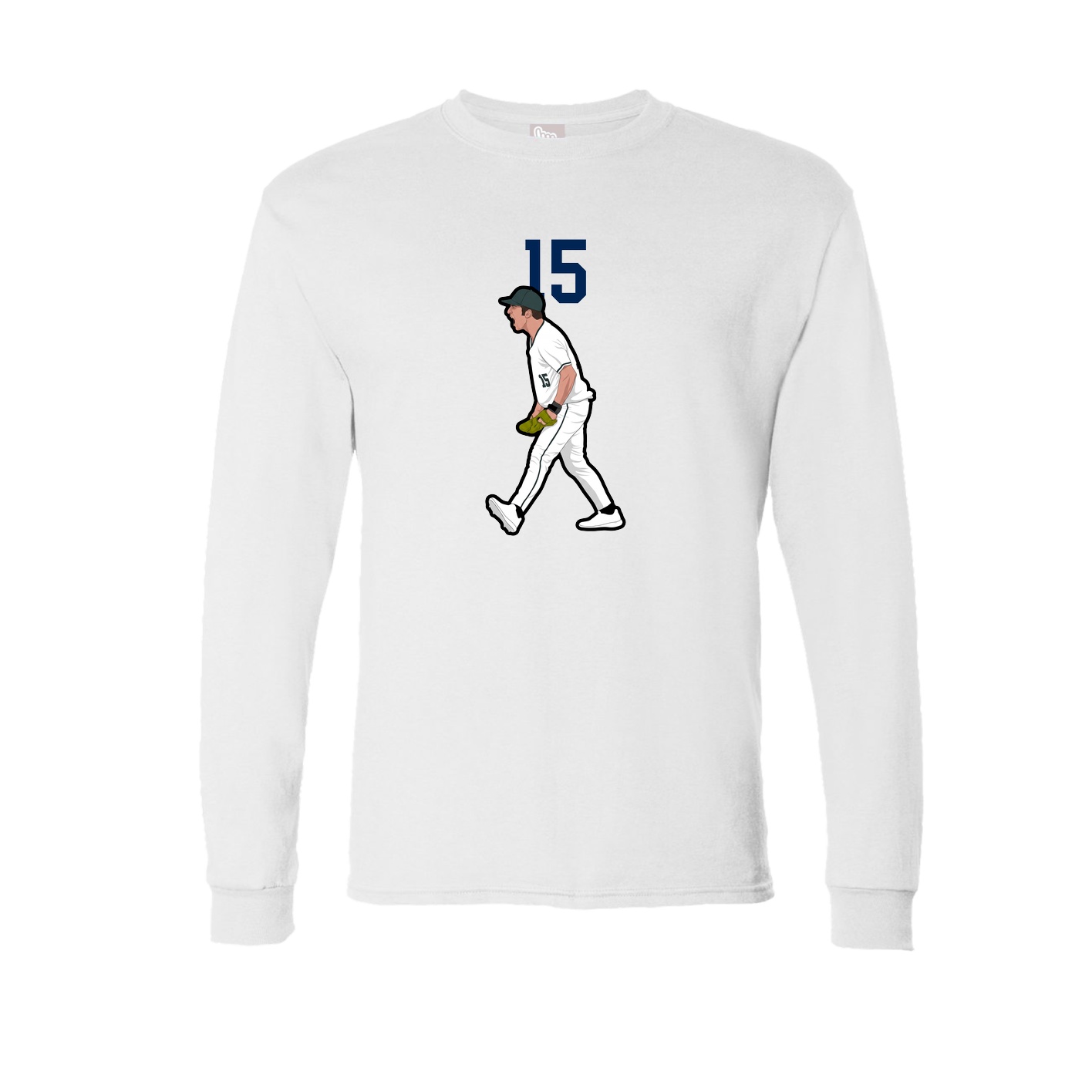 Long Sleeve Tee — Number Top in White