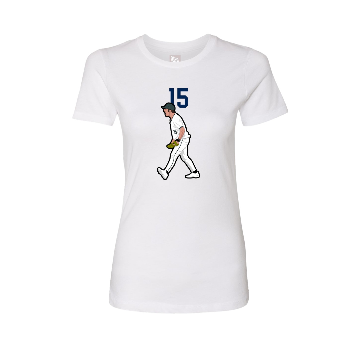 Fitted Women's Tee — Number Top in White