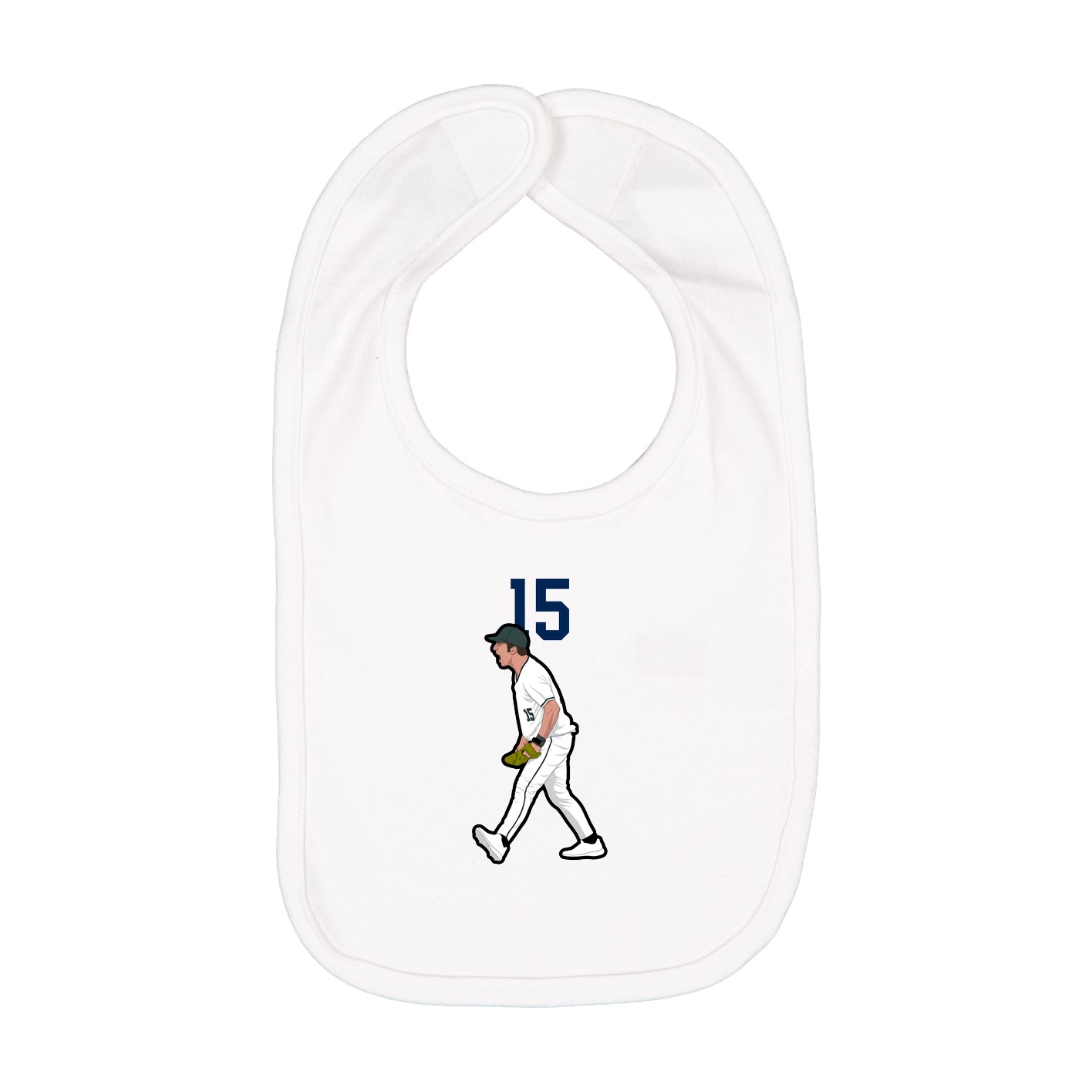 Infant Bib — Number Top in White