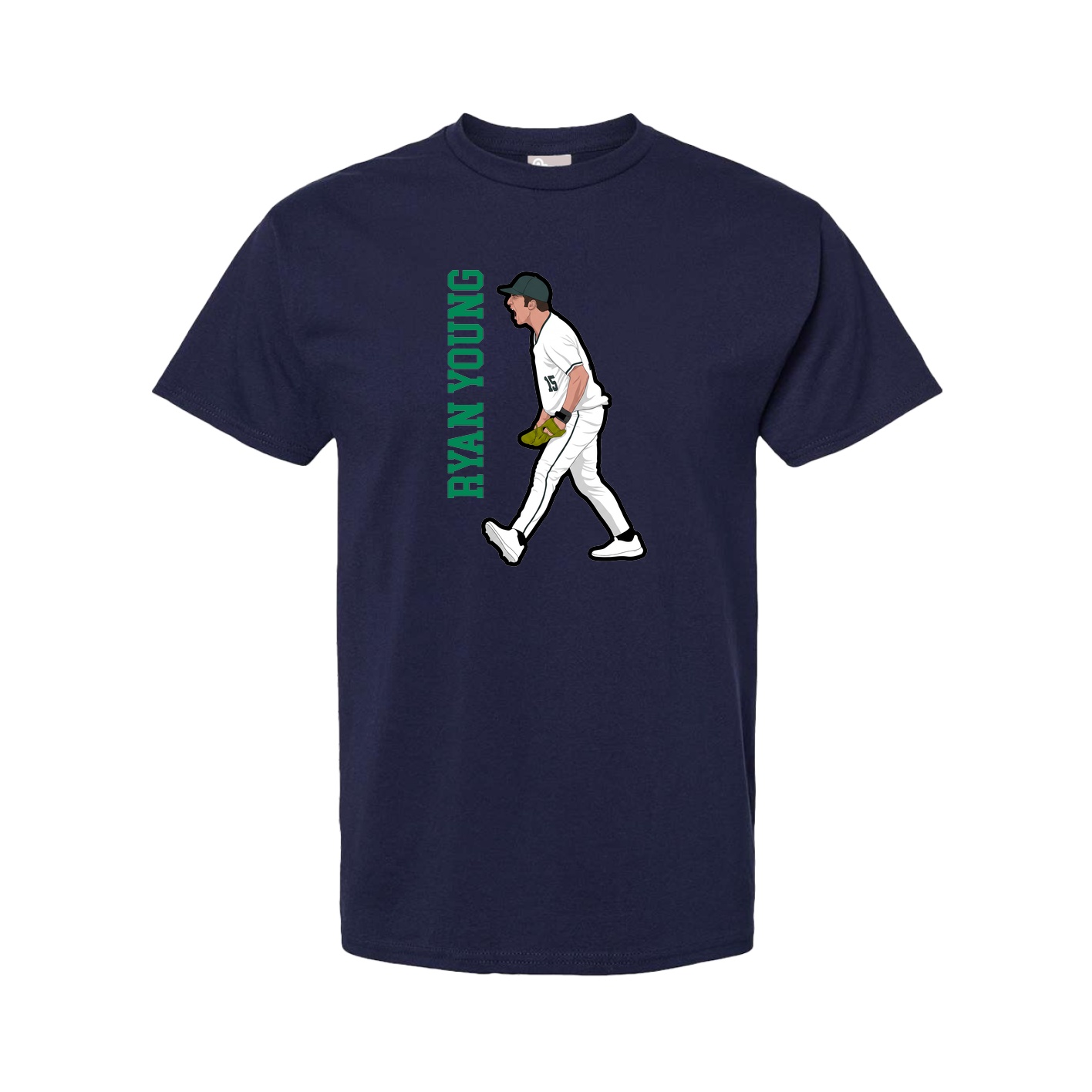 Tee — Name Vertical in Navy