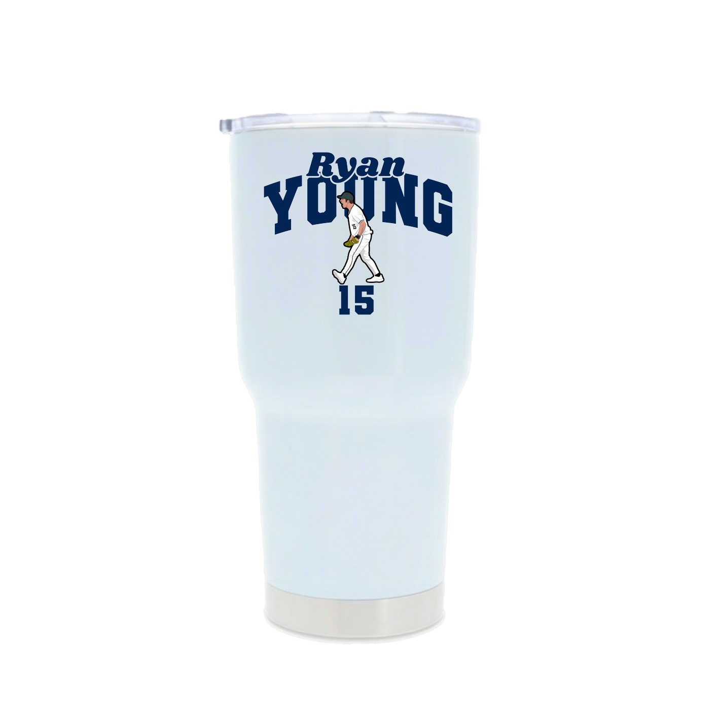 30oz Stainless Steel Tumbler — Signature Arch in White