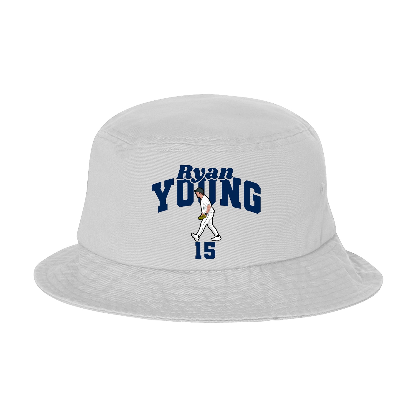 Bucket Cap — Signature Arch in White