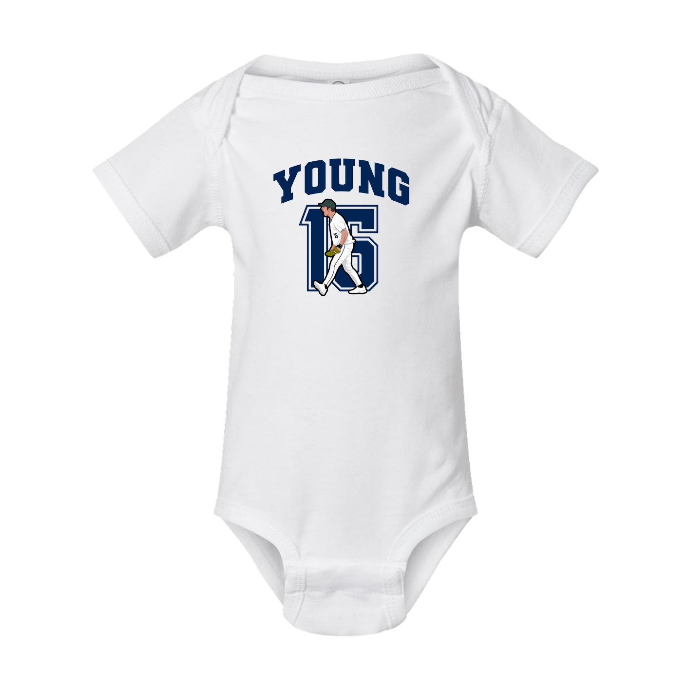 Baby Onesie — Number in White