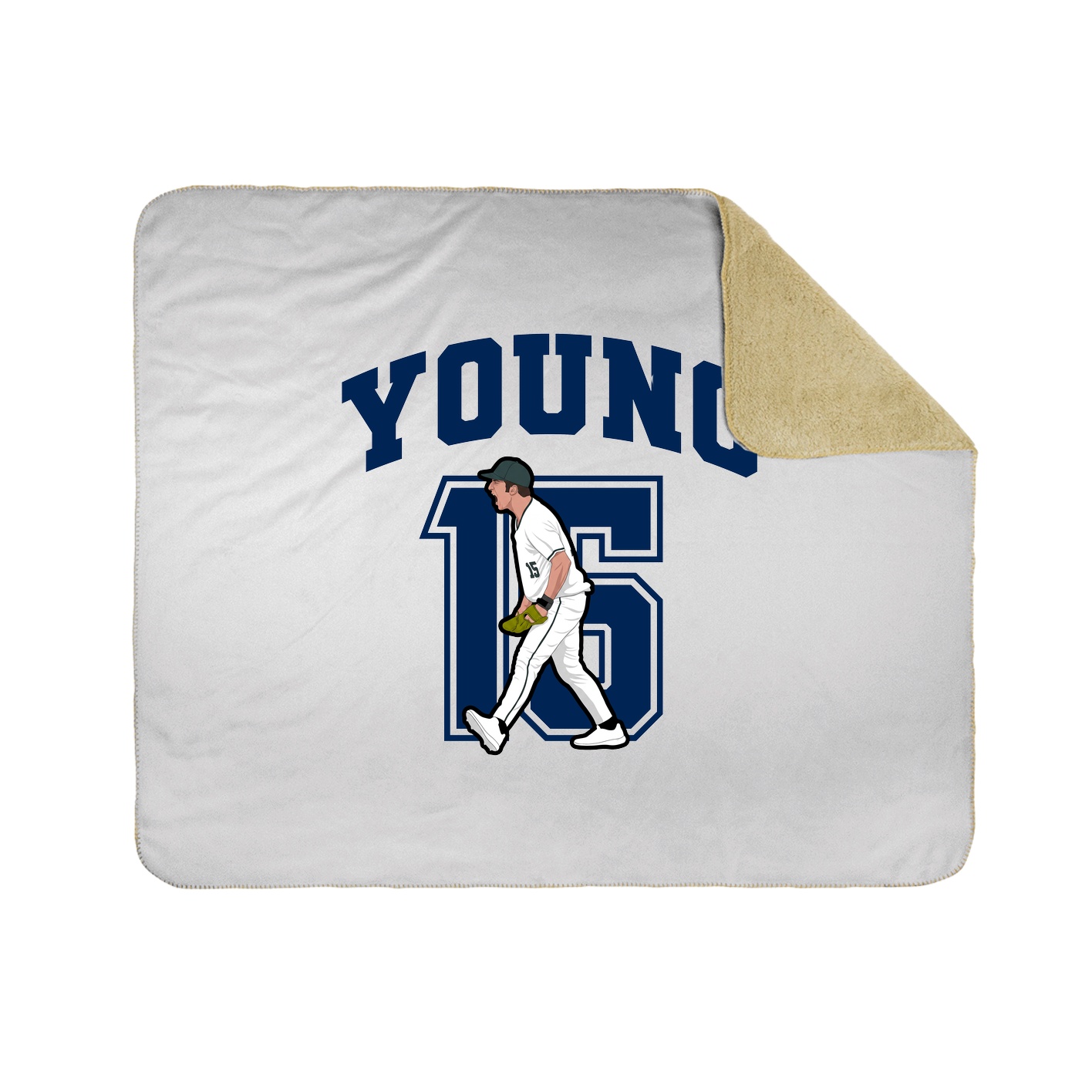 Throw Blanket — Number in White