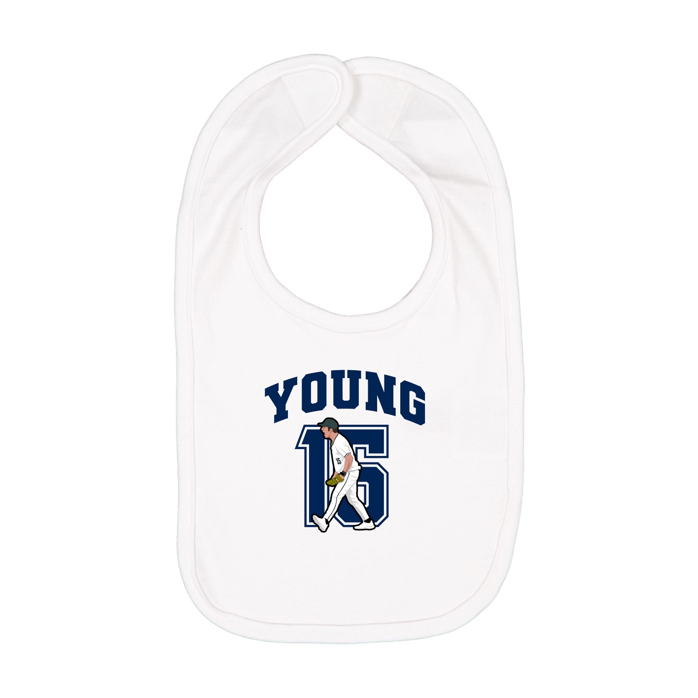 Infant Bib — Number in White
