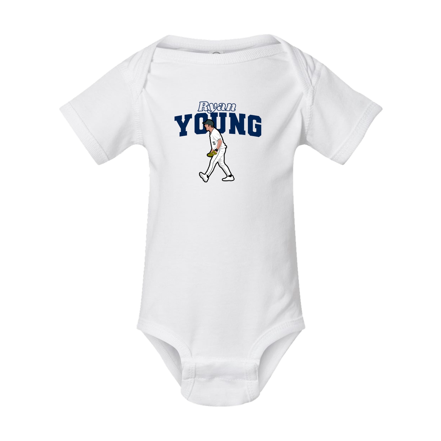 Baby Onesie — Name Arch in White