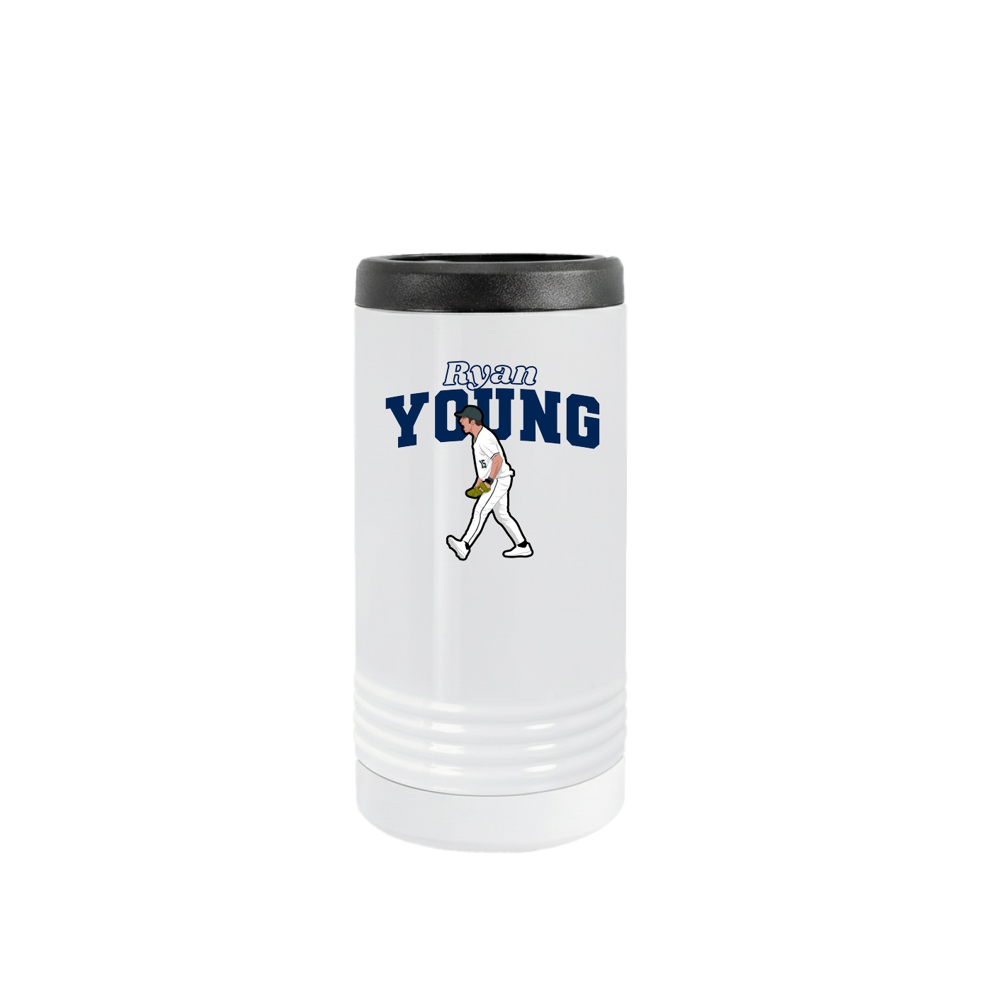 Slim Beverage Holder — Name Arch in White