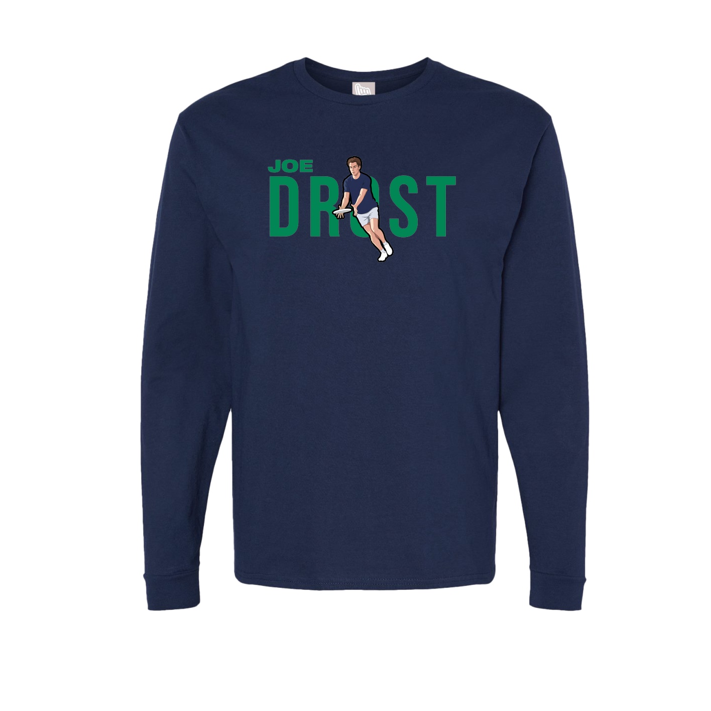 Long Sleeve Tee — Player Name in Navy