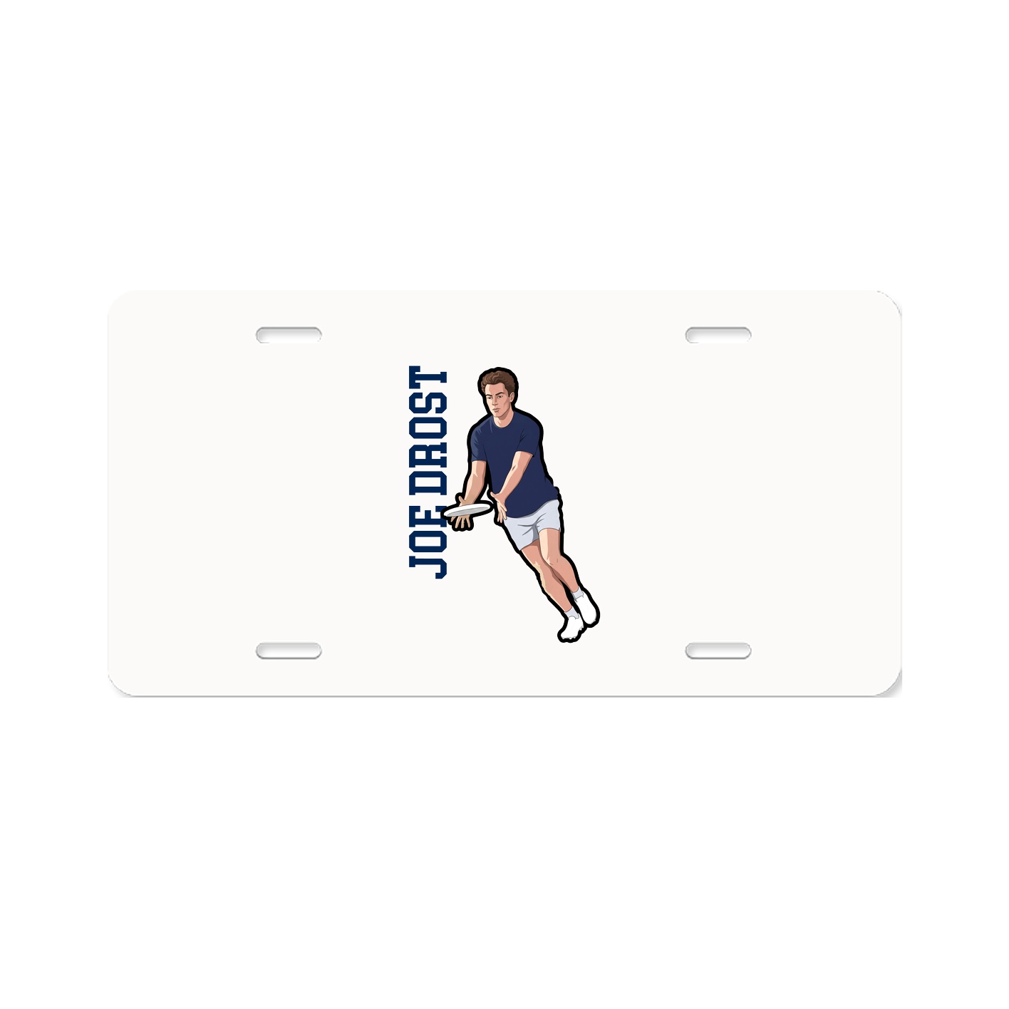 License Plate — Name Vertical in Classic