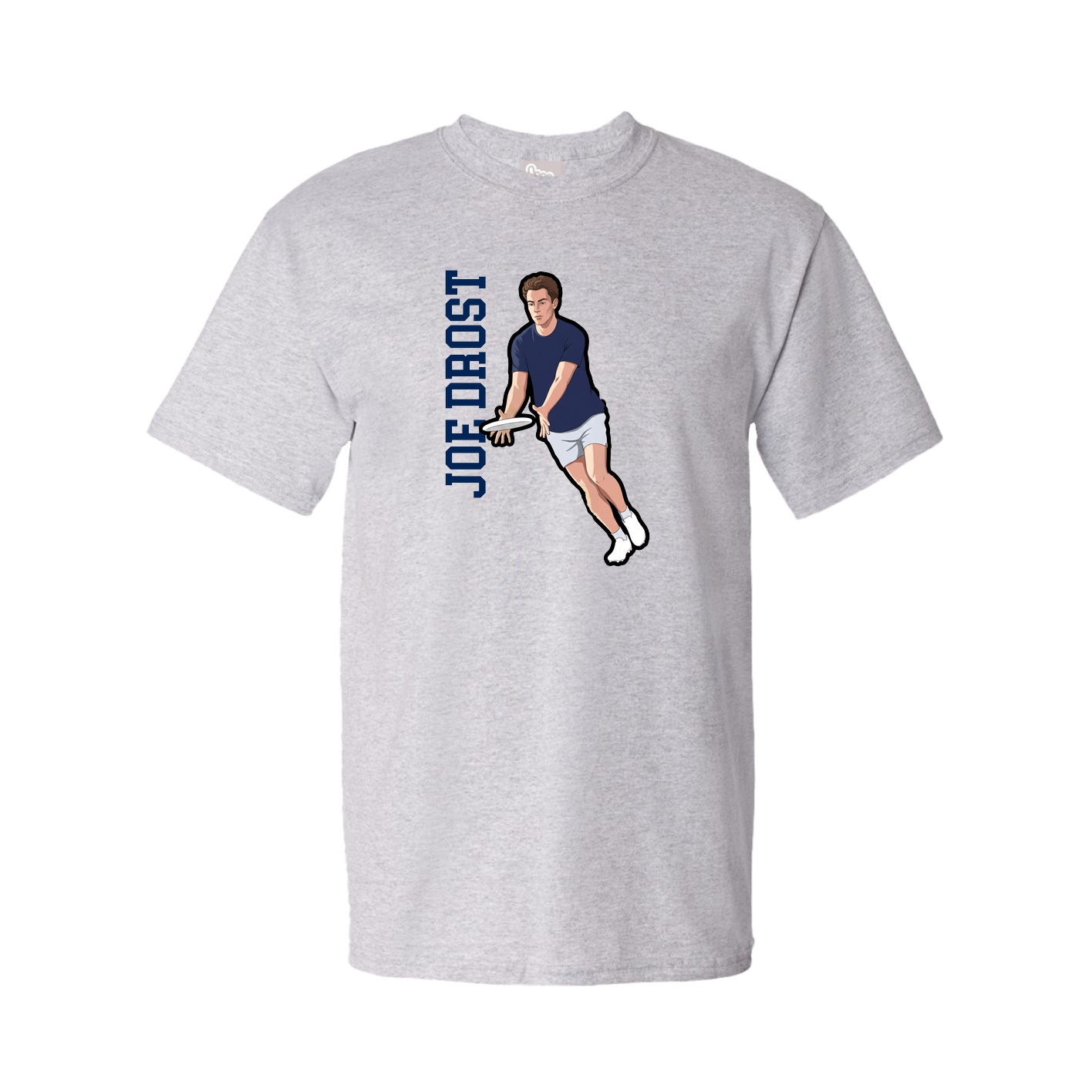 Youth Tee — Name Vertical in Grey