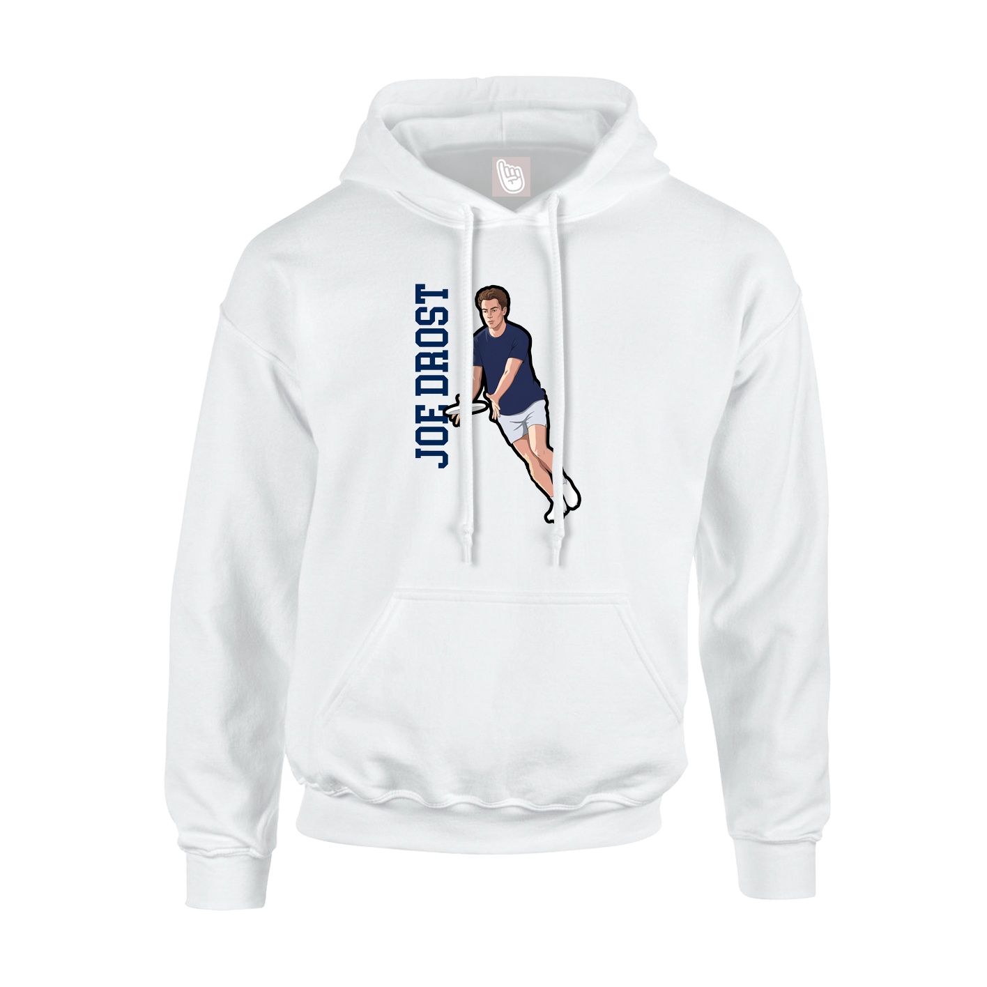 Hoodie — Name Vertical in White