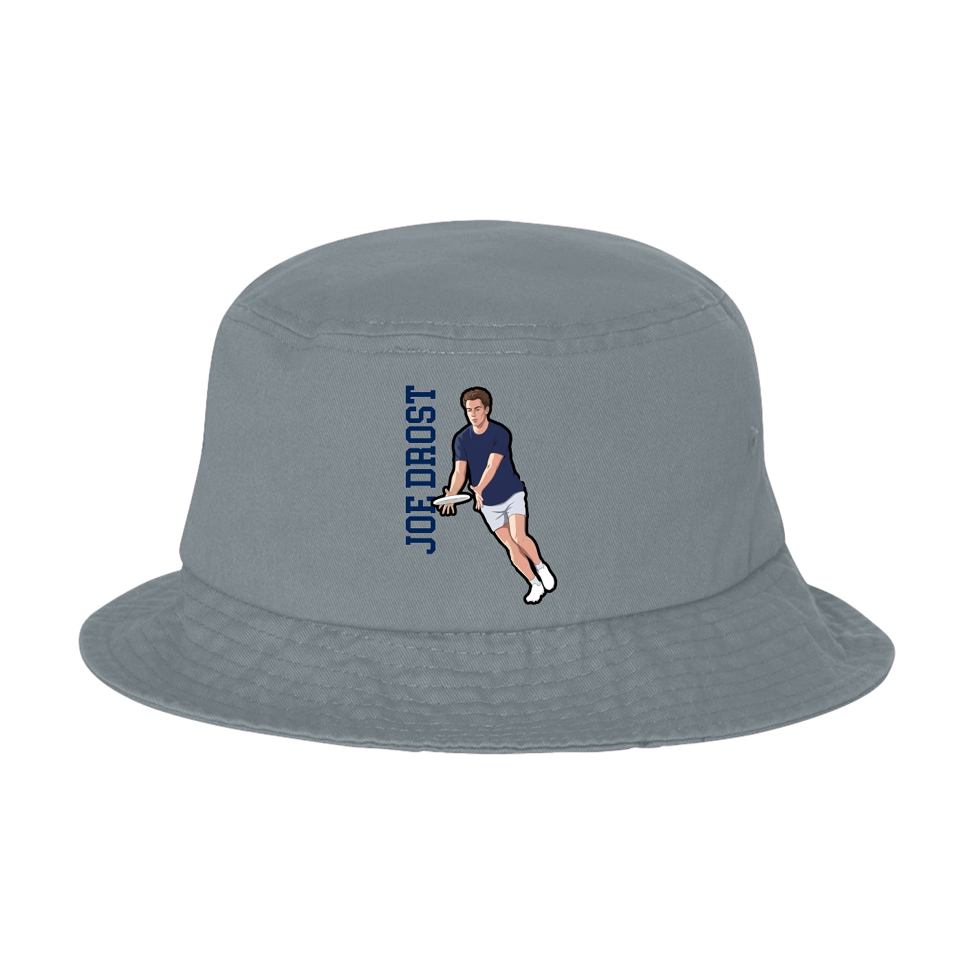 Bucket Cap — Name Vertical in Grey