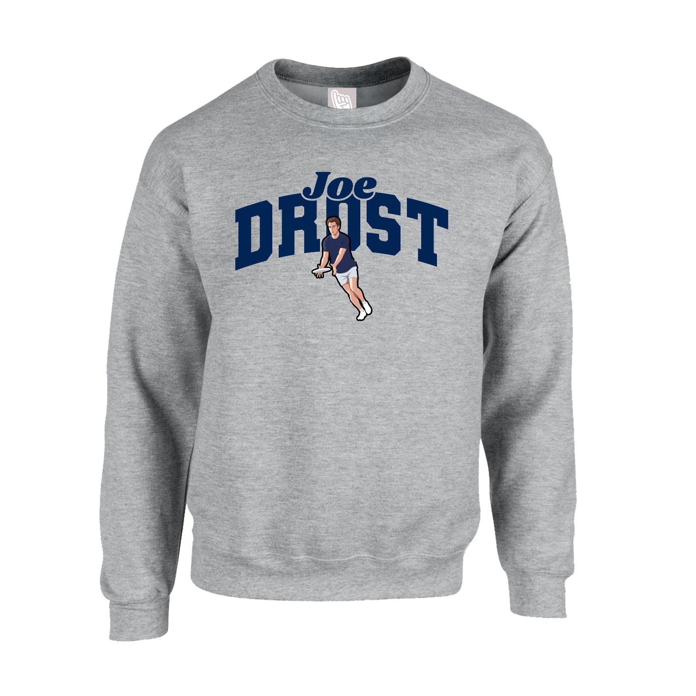 Fleece Crew — Signature Arch in Grey