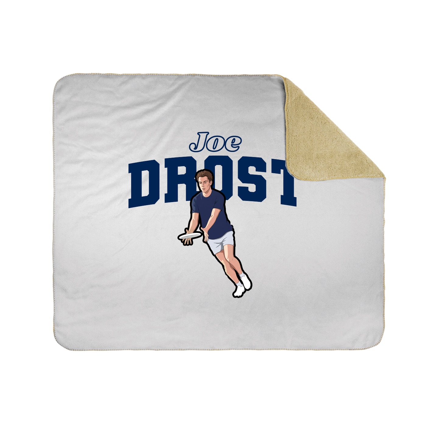 Throw Blanket — Name Arch in White