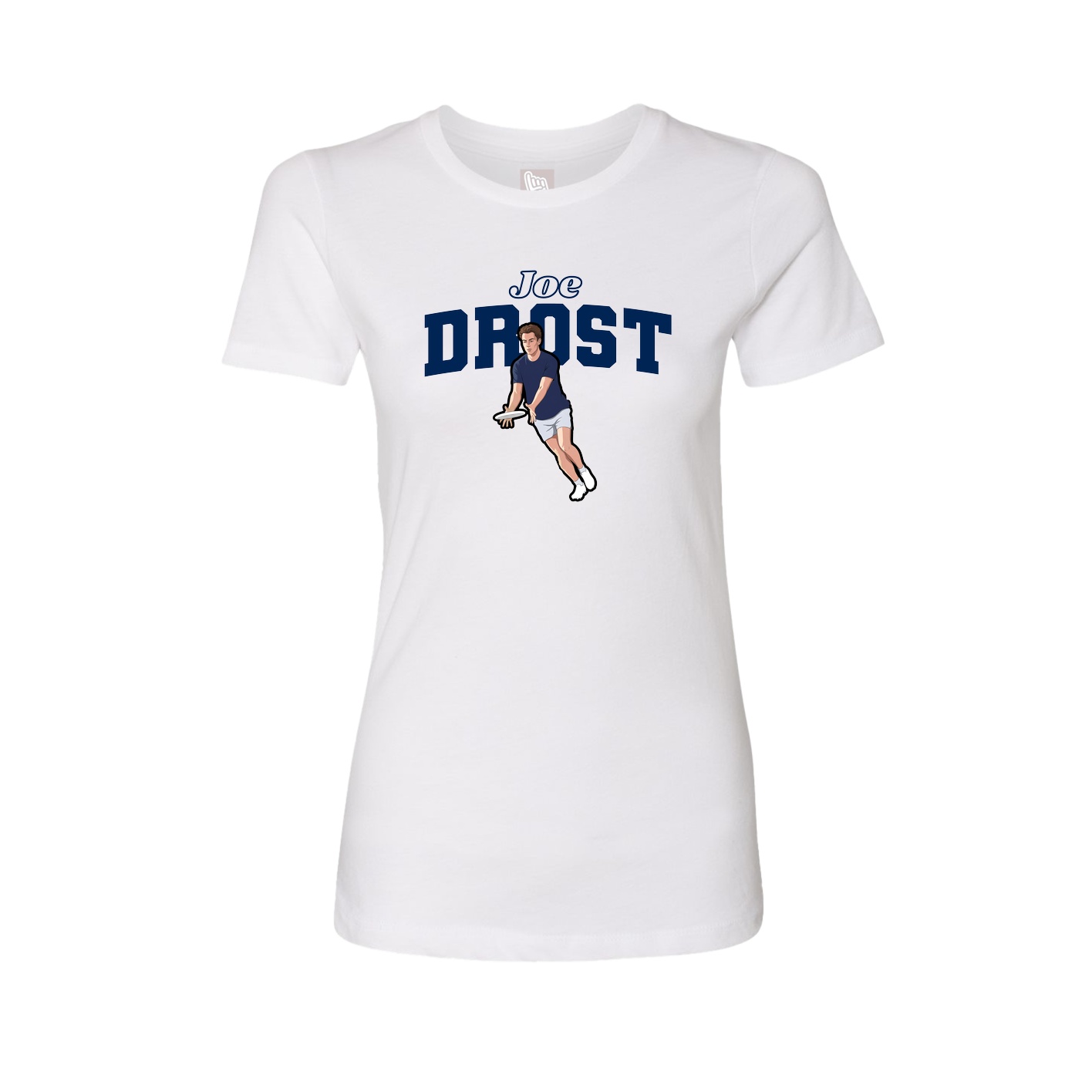 Fitted Women's Tee — Name Arch in White