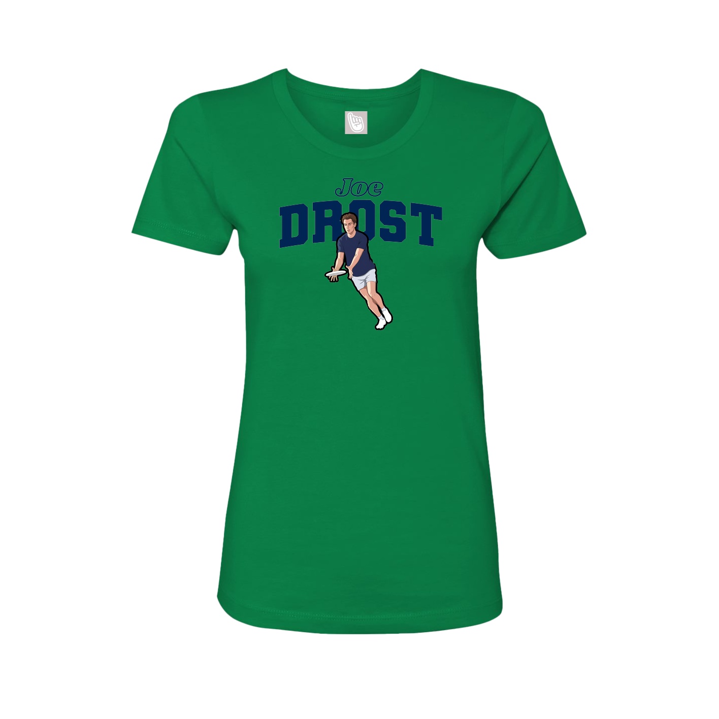 Fitted Women's Tee — Name Arch in Green